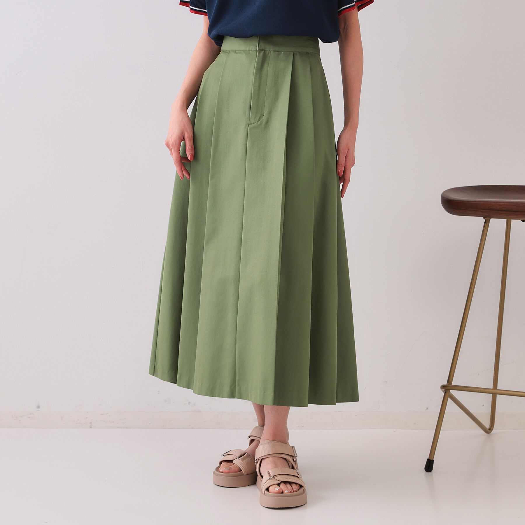 OPAQUE.CLIP「タックプリーツスカート【洗濯機洗い可】」|スカート|