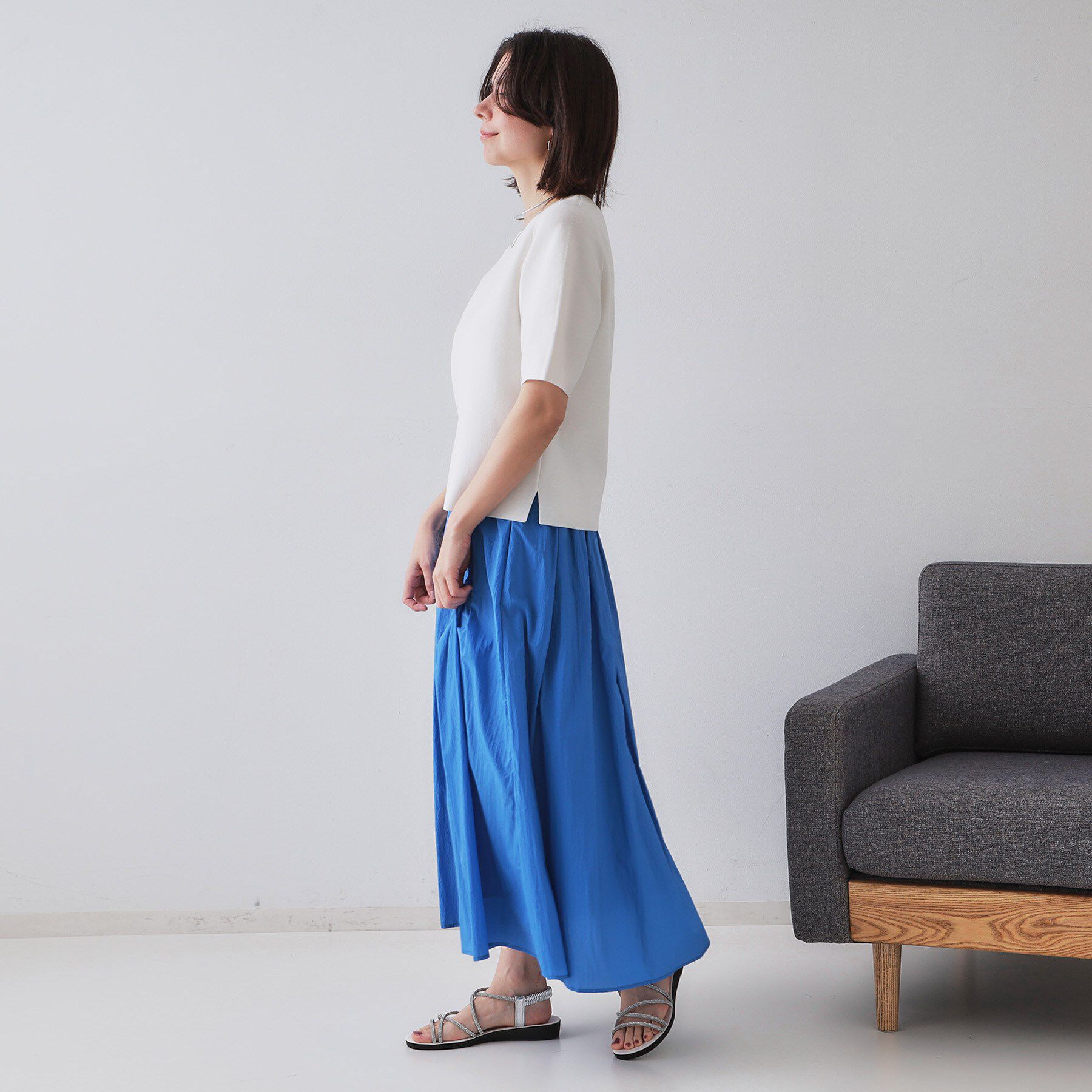 OPAQUE.CLIP「カーブスリーブニット【UV/洗濯機洗い可】」|ニット・セーター|