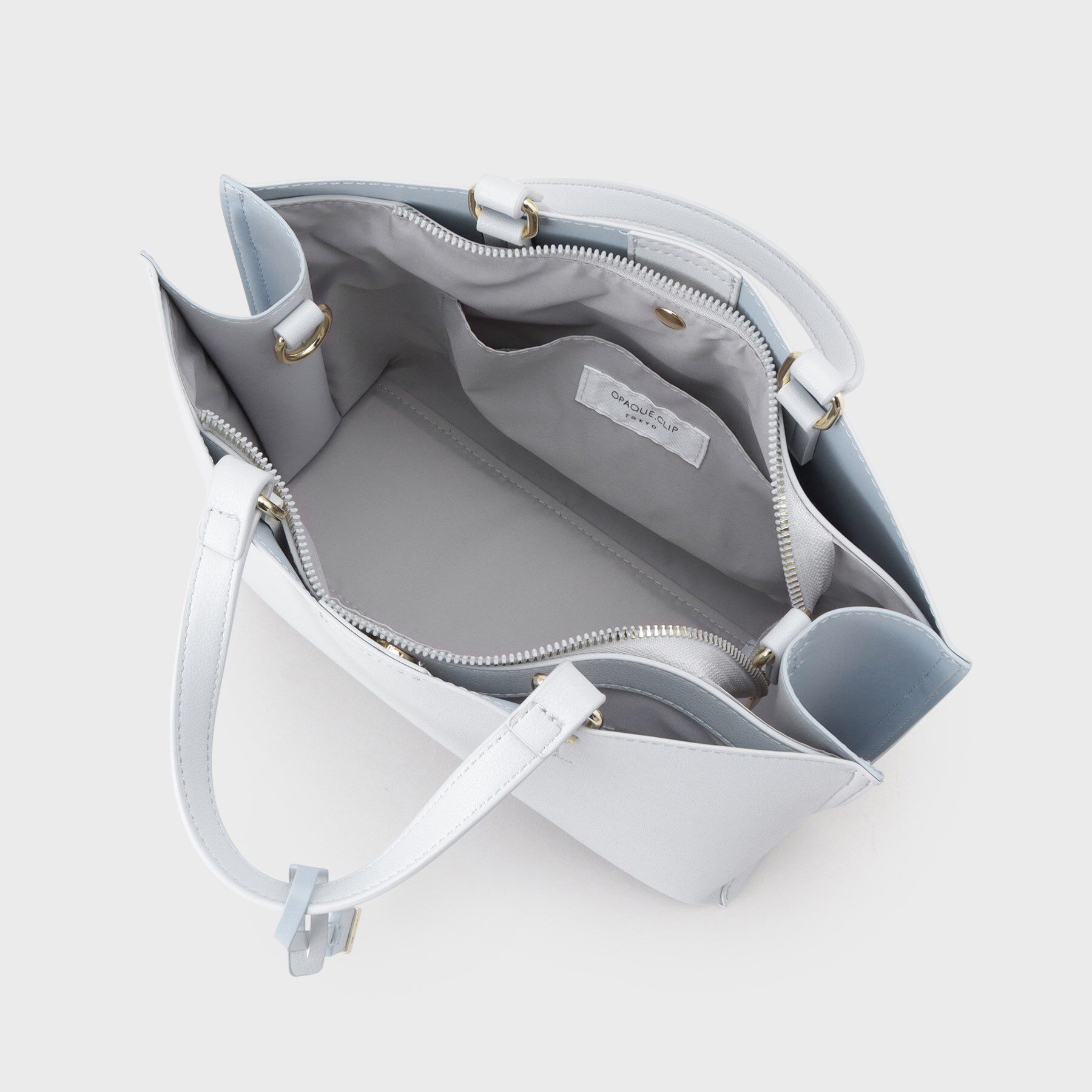 OPAQUE.CLIP「【2WAY】バイカラー3層ミドルトートバッグ」|トートバッグ|