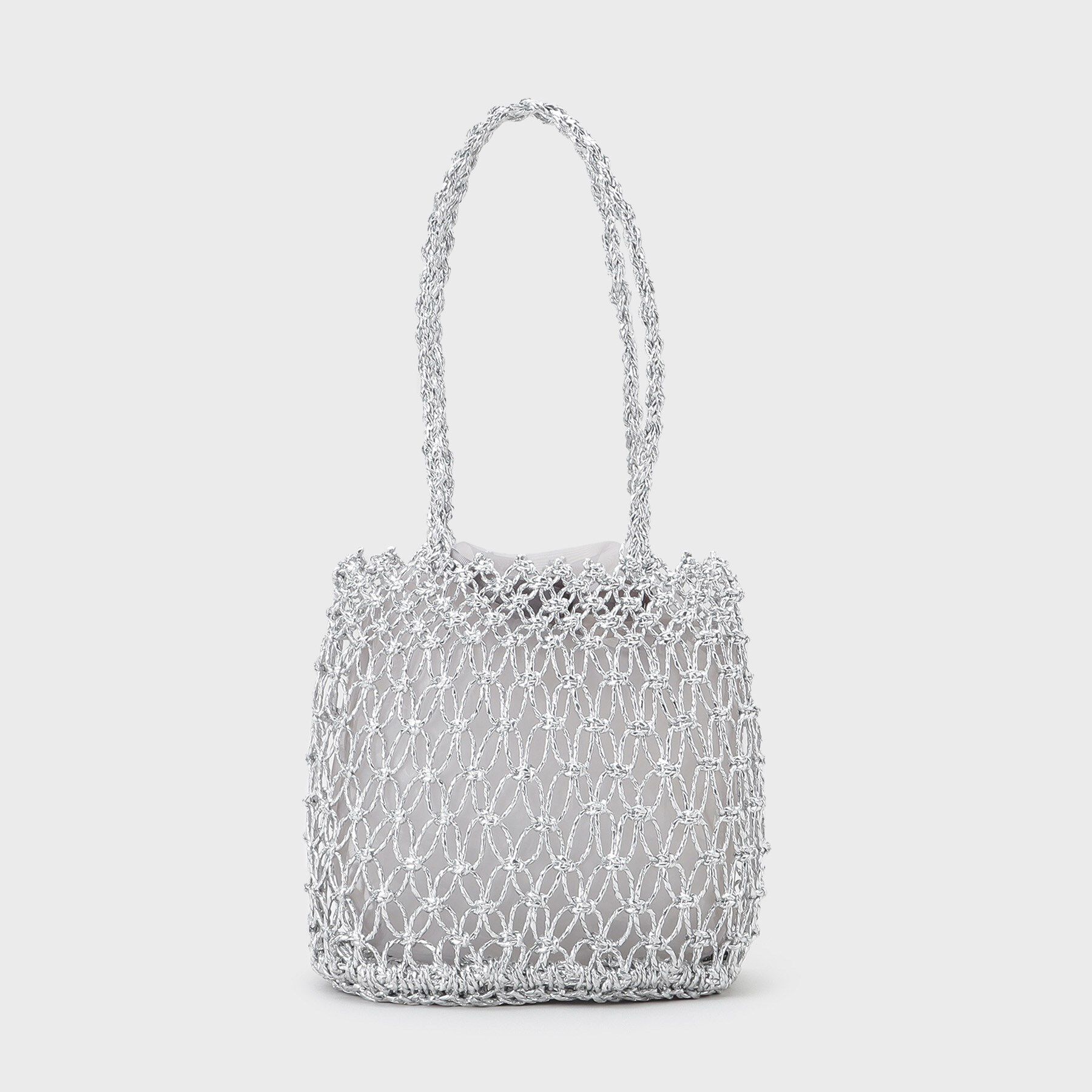 OPAQUE.CLIP「巾着付きマクラメショルダーバッグ」|ショルダー・メッセンジャー|