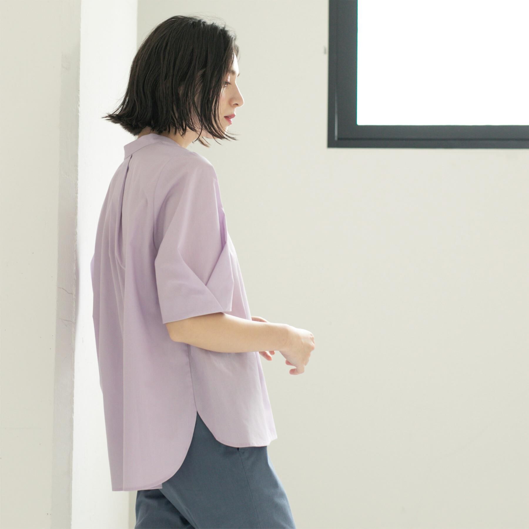 OPAQUE.CLIP「スキッパータックスリーブブラウス【洗濯機洗い可】」|シャツ・ブラウス|