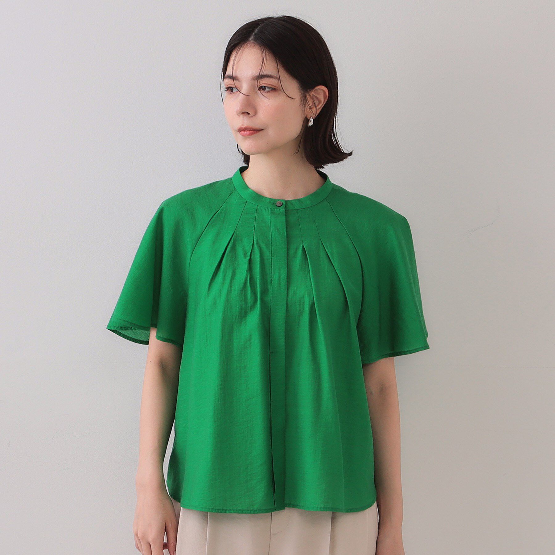 OPAQUE.CLIP「シアーフレアスリーブブラウス【洗濯機洗い可】」|シャツ・ブラウス|