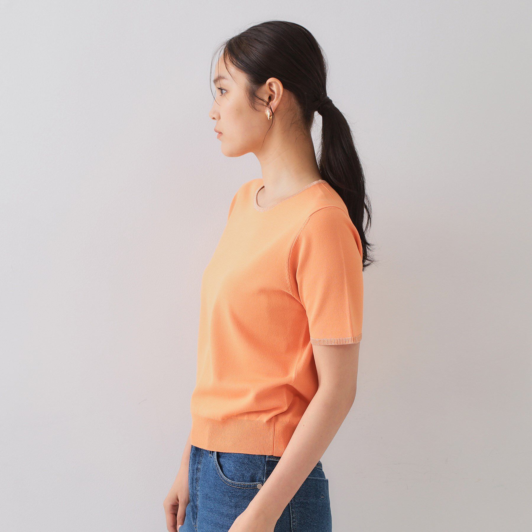 OPAQUE.CLIP「配色ラメニット/アンサンブル対応【洗濯機洗い可/抗ピル】」|ニット・セーター|