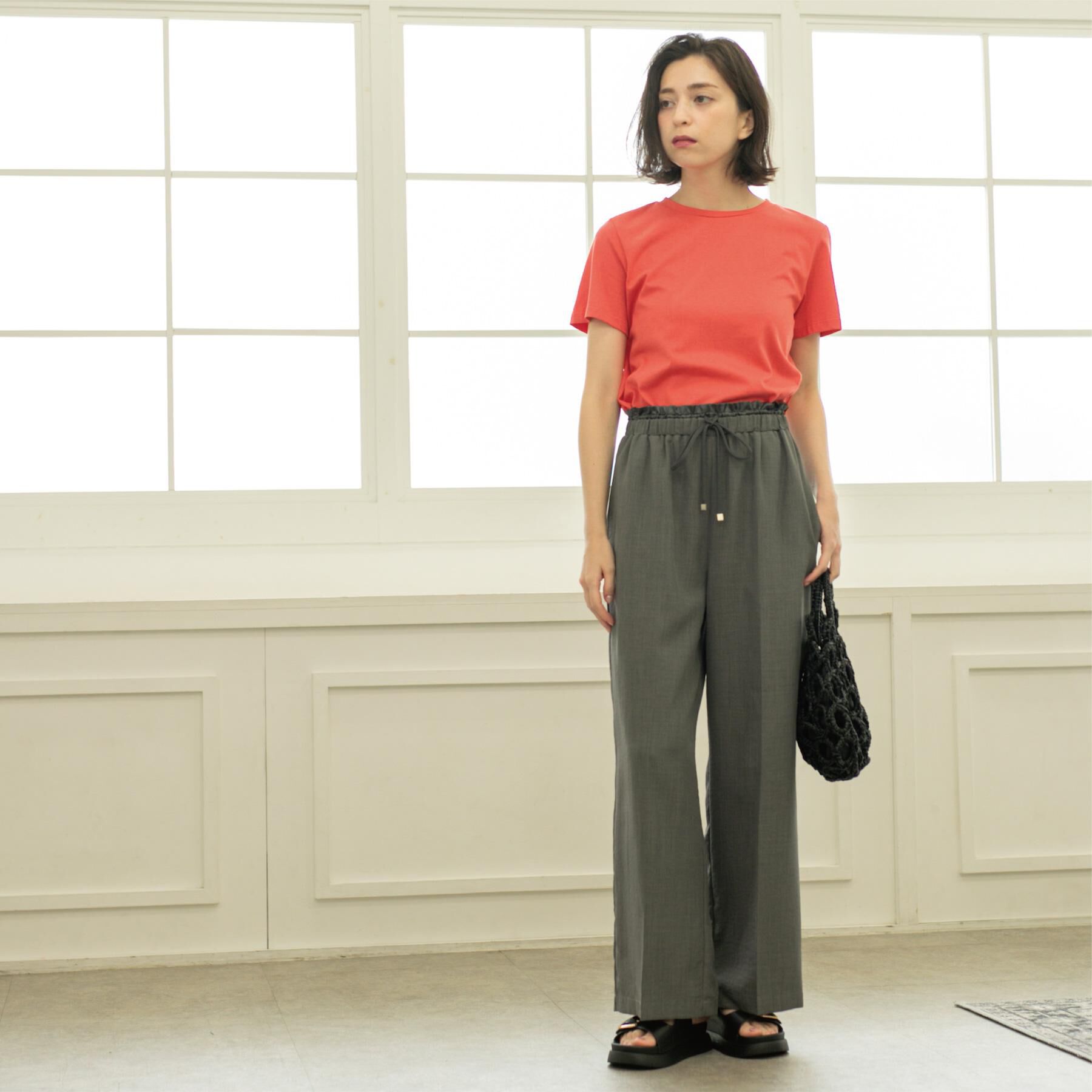 OPAQUE.CLIP「ウエストサテン使いイージーワイドパンツ【洗濯機洗い可】」|その他|