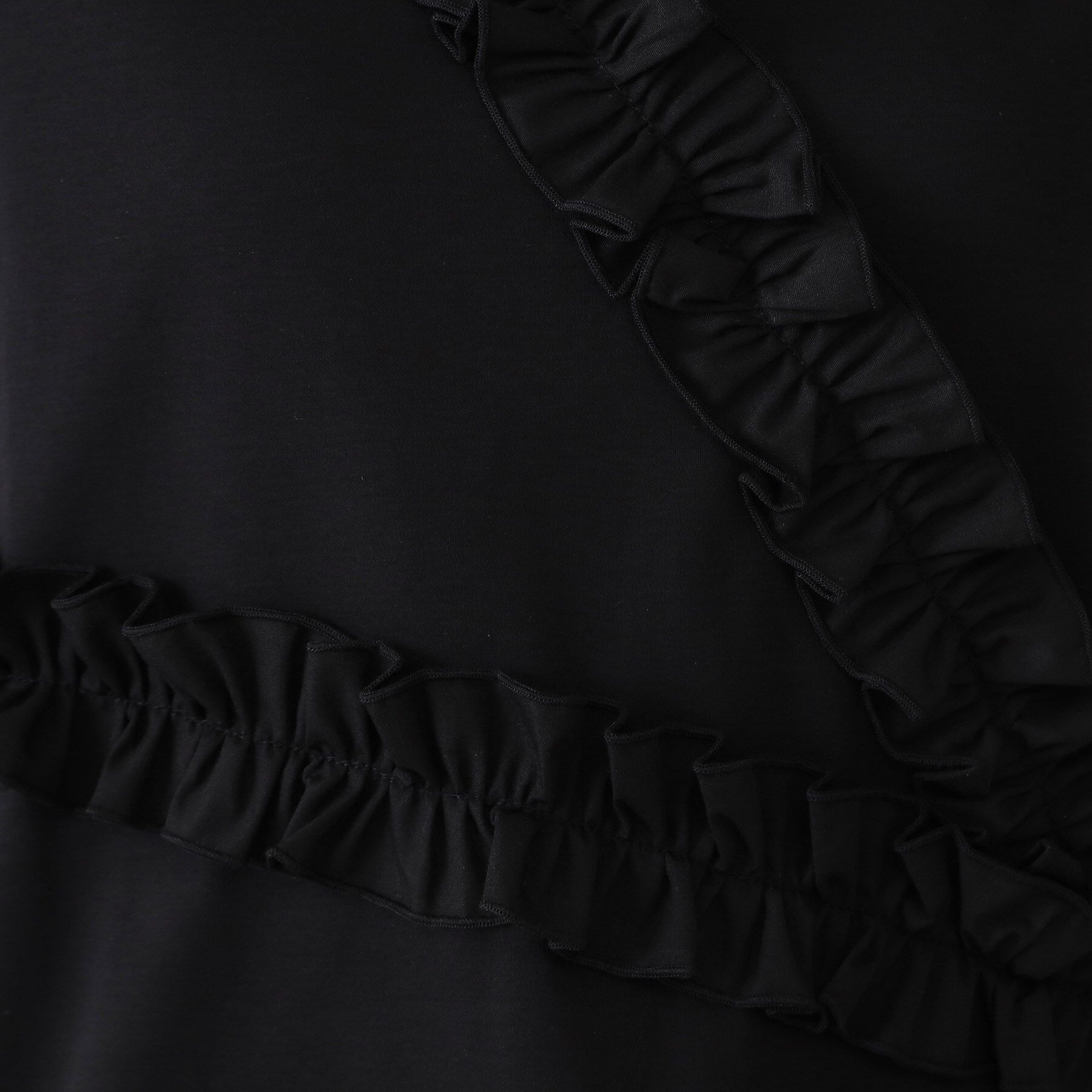 OPAQUE.CLIP「《美人百花掲載》アシメフリルドッキングカットソー【洗濯機洗い可】」|Tシャツ・カットソー|