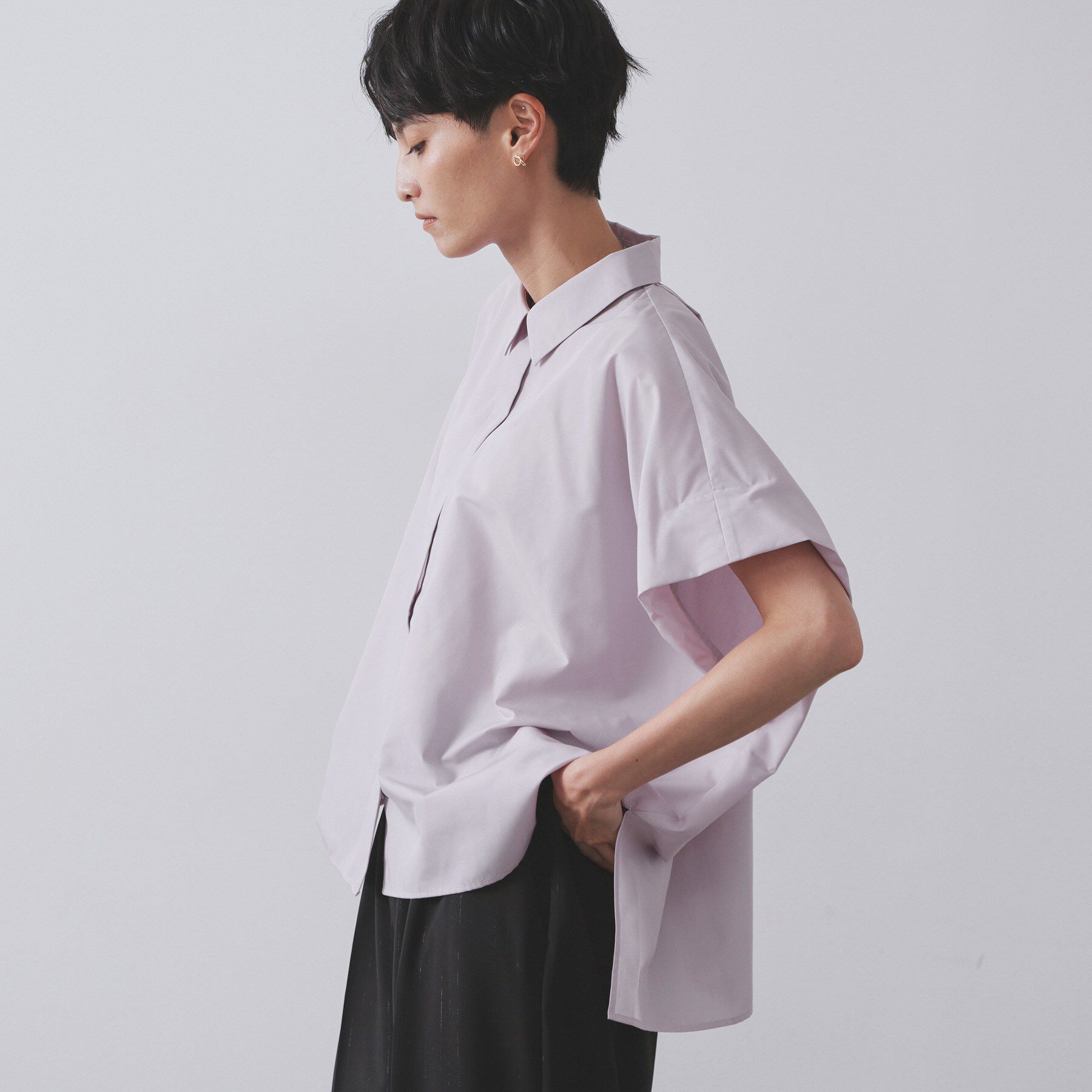 OPAQUE.CLIP「《andGIRL掲載》リラクシーシャツ【洗濯機洗い可】」|シャツ・ブラウス|