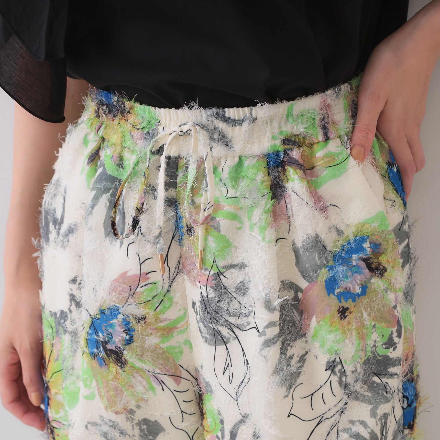 OPAQUE.CLIP「フリンジジャカードプリントイージーパンツ【洗濯機洗い可】」|その他|