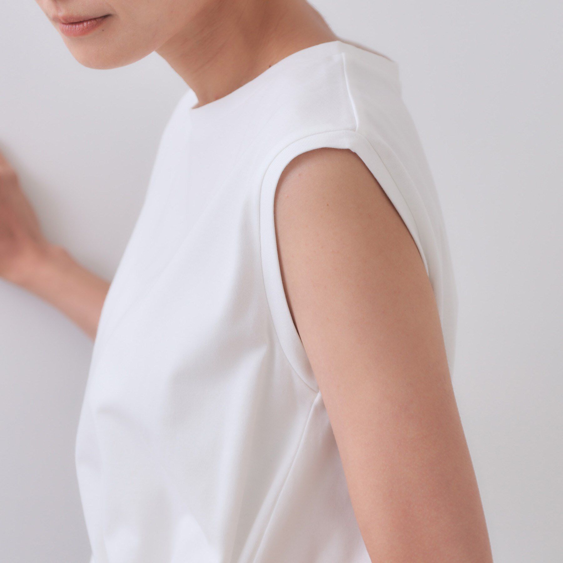 OPAQUE.CLIP「配色サッカードッキングワンピース【洗濯機洗い可】」|ワンピース|