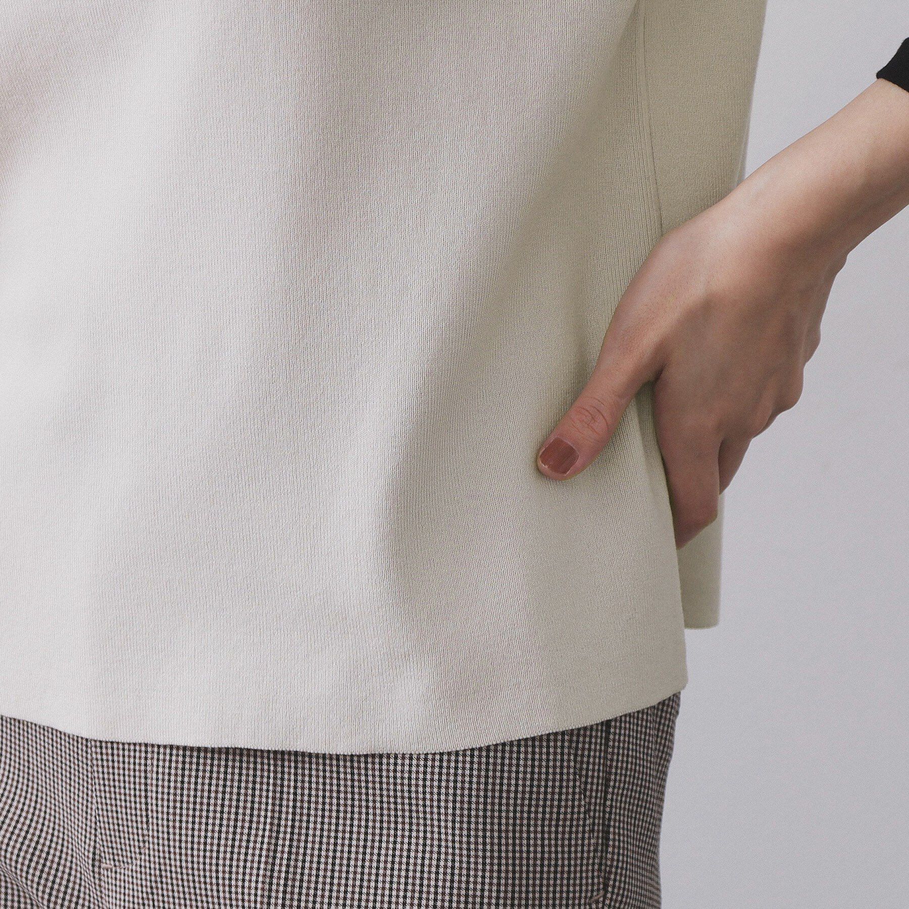 OPAQUE.CLIP「配色フレアスリーブニット【UVケア/洗濯機OK】」|ニット・セーター|