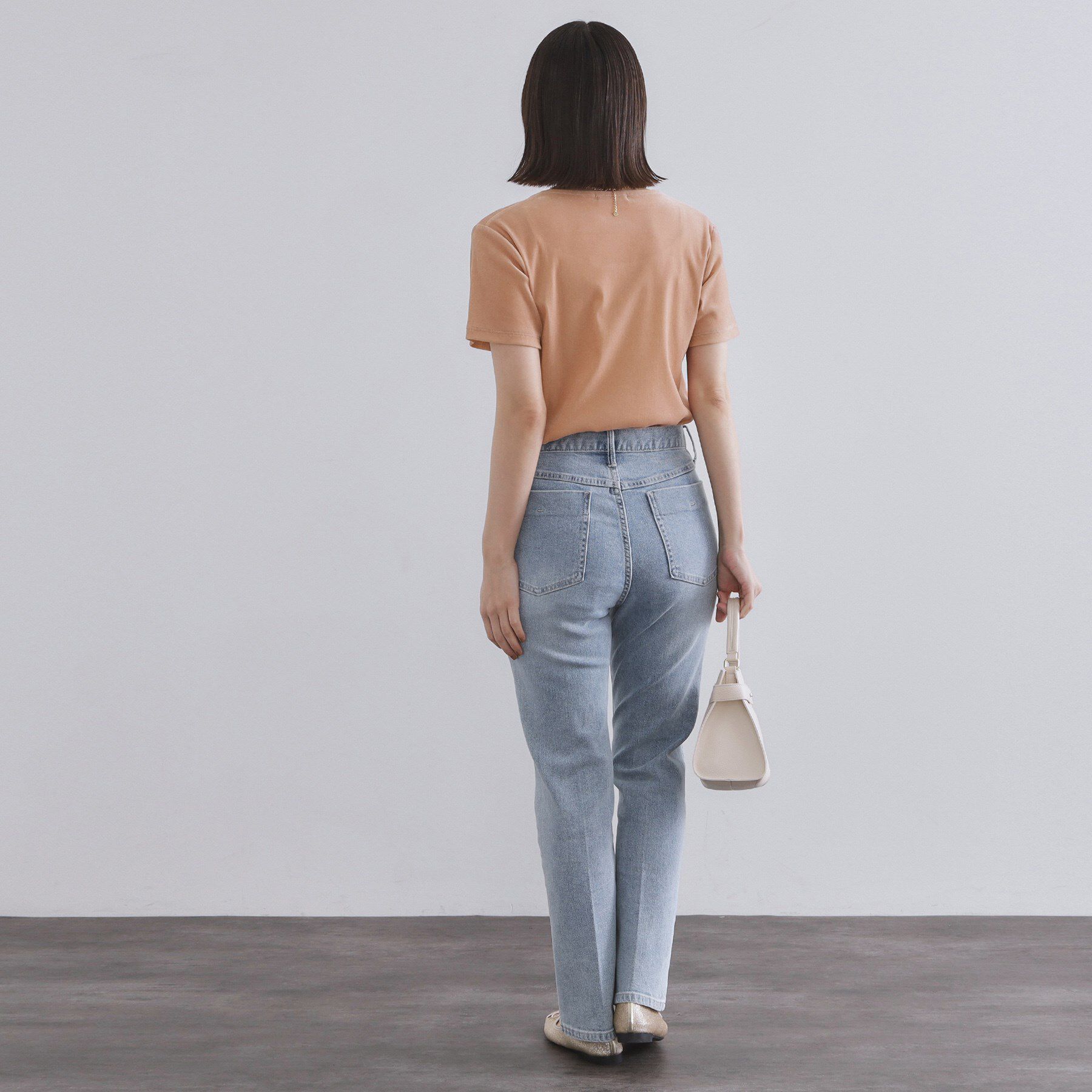 OPAQUE.CLIP「フロッキーチュールTシャツ【洗濯機洗い可】」|Tシャツ・カットソー|