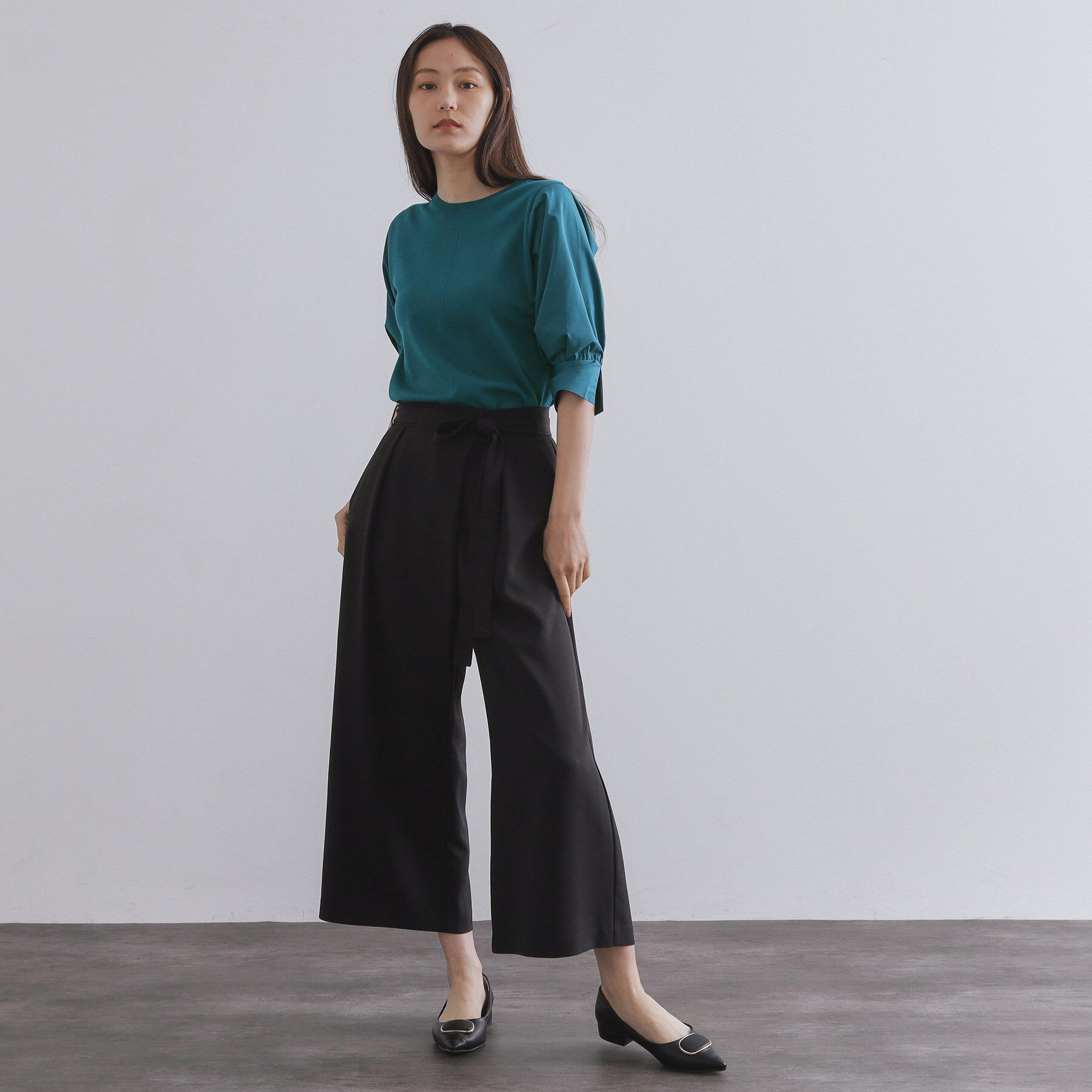 OPAQUE.CLIP「ドッキングスリーブニット【洗濯機洗い可/抗ピル】」|ニット・セーター|