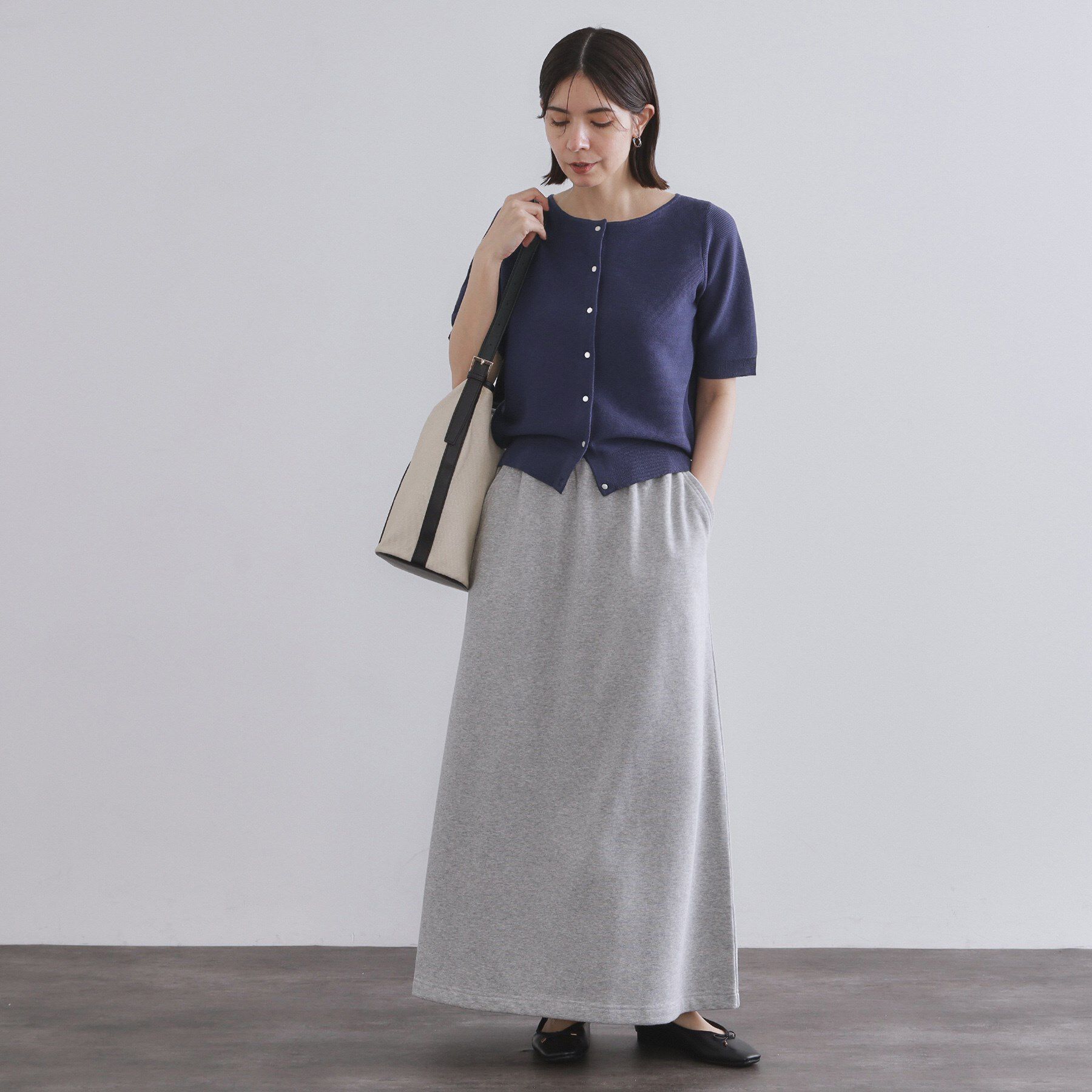 OPAQUE.CLIP「ガーダーニットカーディガン【UVケア/洗濯機洗い可】」|カーディガン|