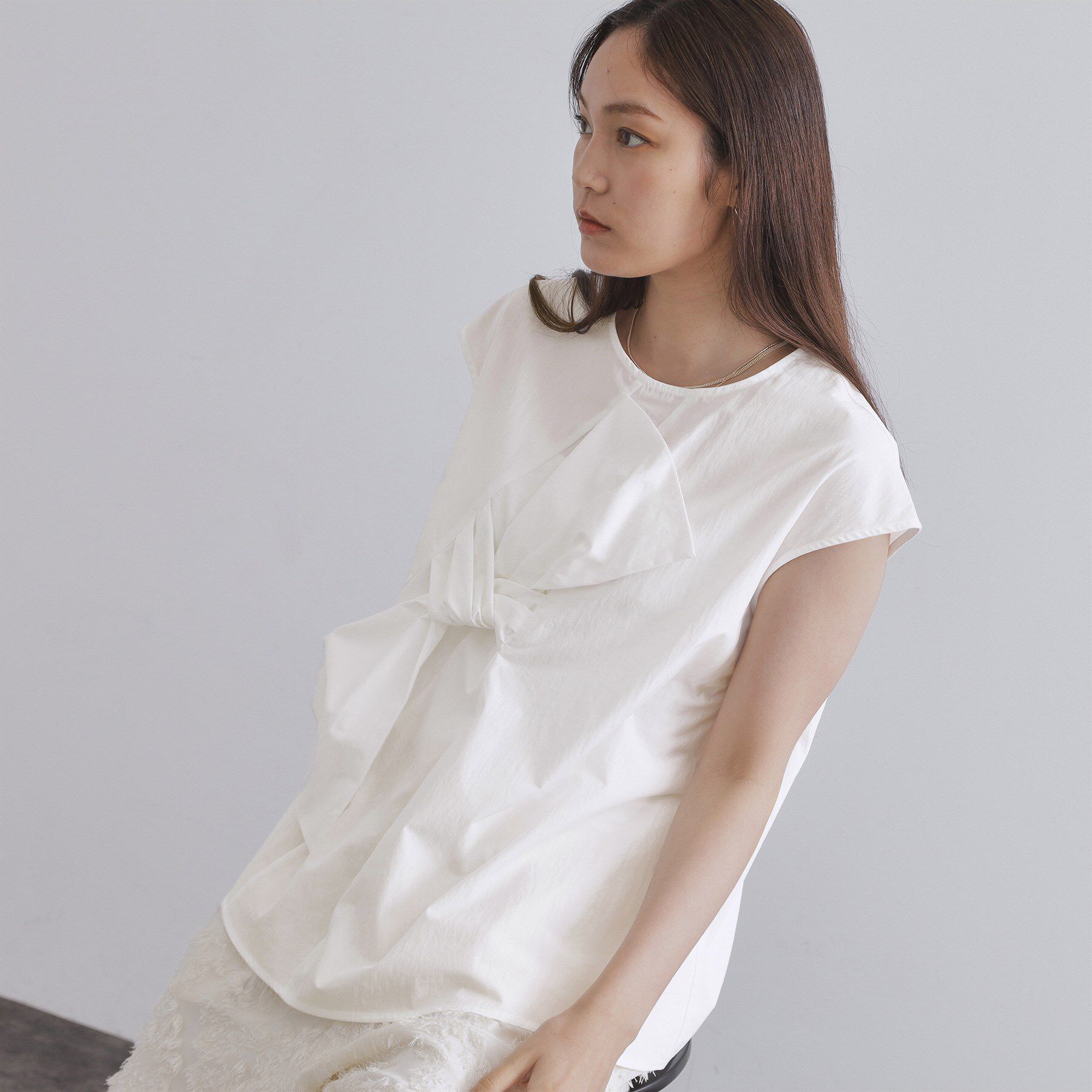 OPAQUE.CLIP「リボンモチーフブラウス【洗濯機洗い可】」|シャツ・ブラウス|