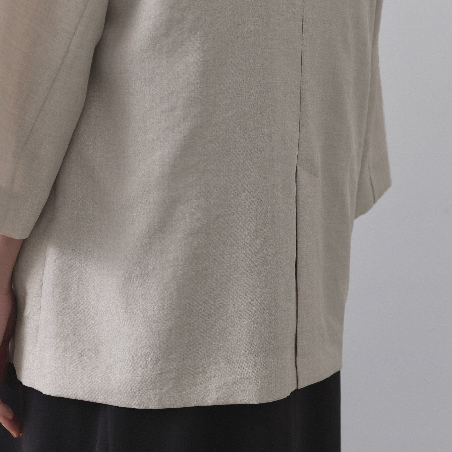 OPAQUE.CLIP「リネンライクダブルジャケット【洗える】」|テーラードジャケット|