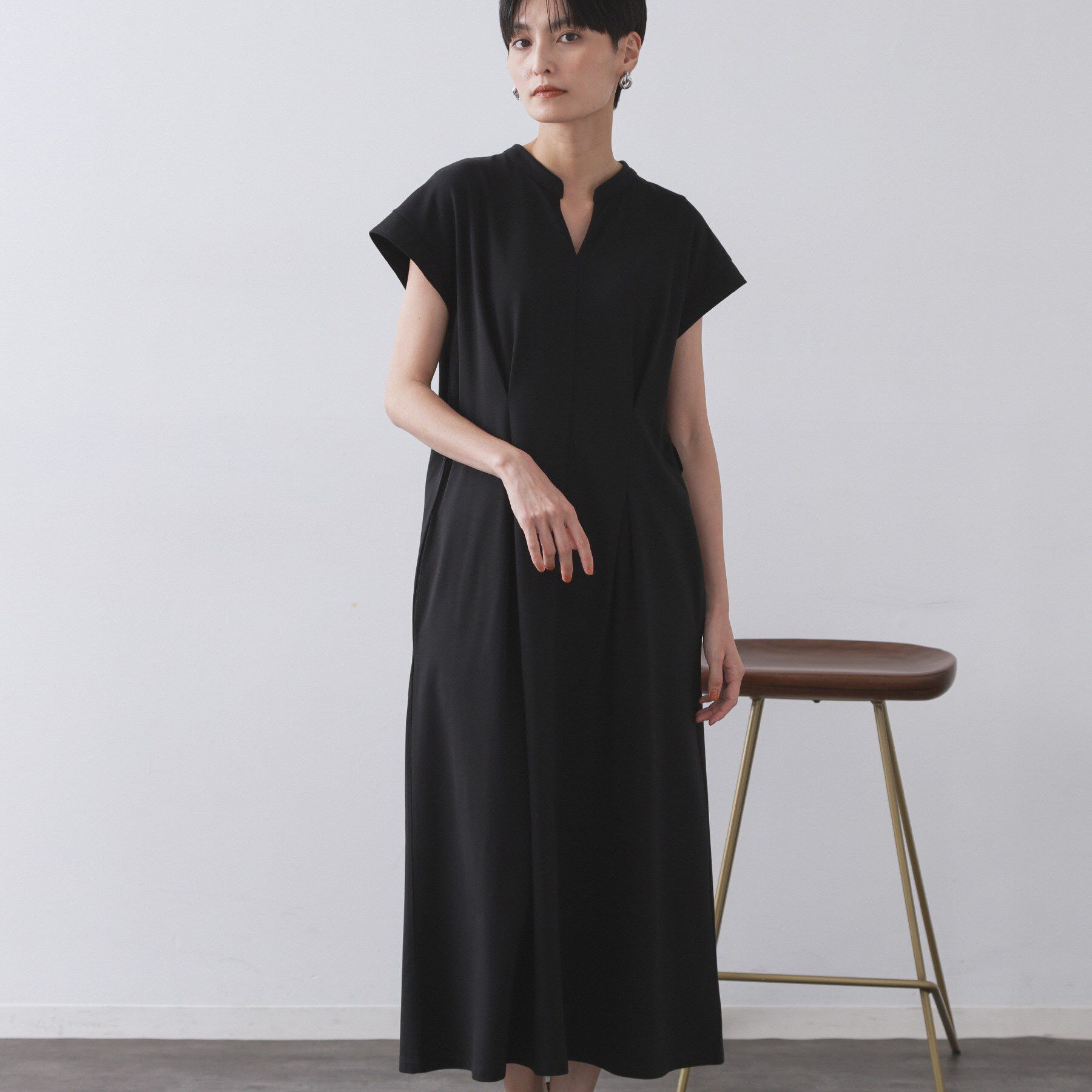 OPAQUE.CLIP「ベルト付きスキッパーワンピース【洗濯機洗い可】」|ワンピース|