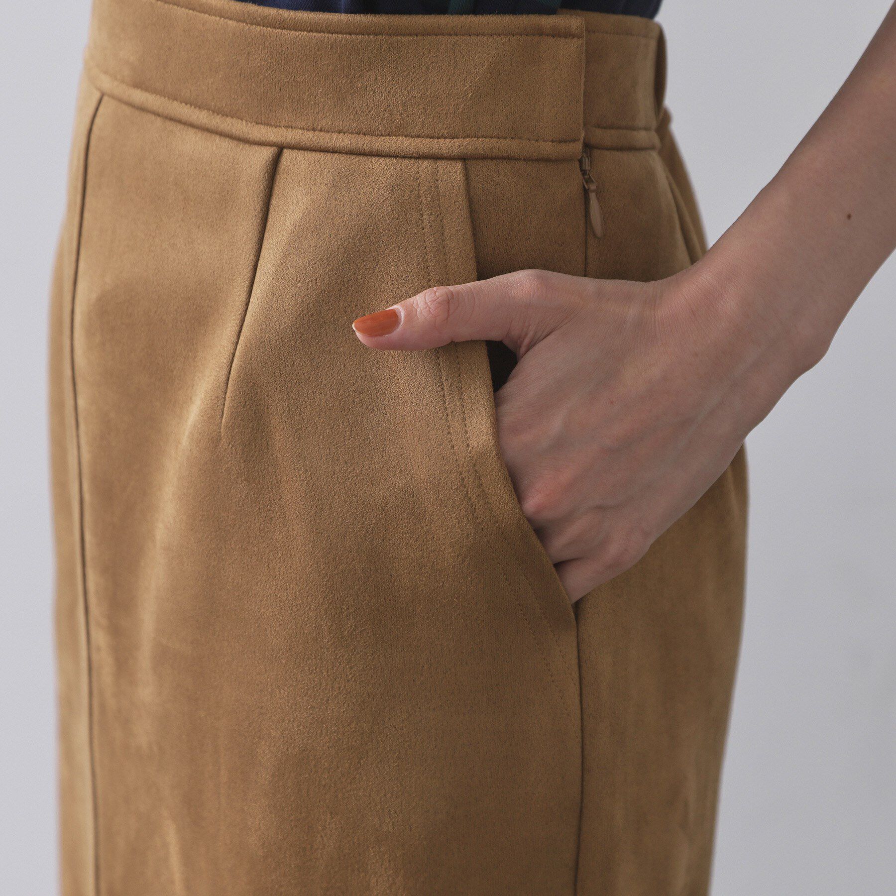 OPAQUE.CLIP「スエードライクナロースカート【洗濯機洗い可】」|スカート|