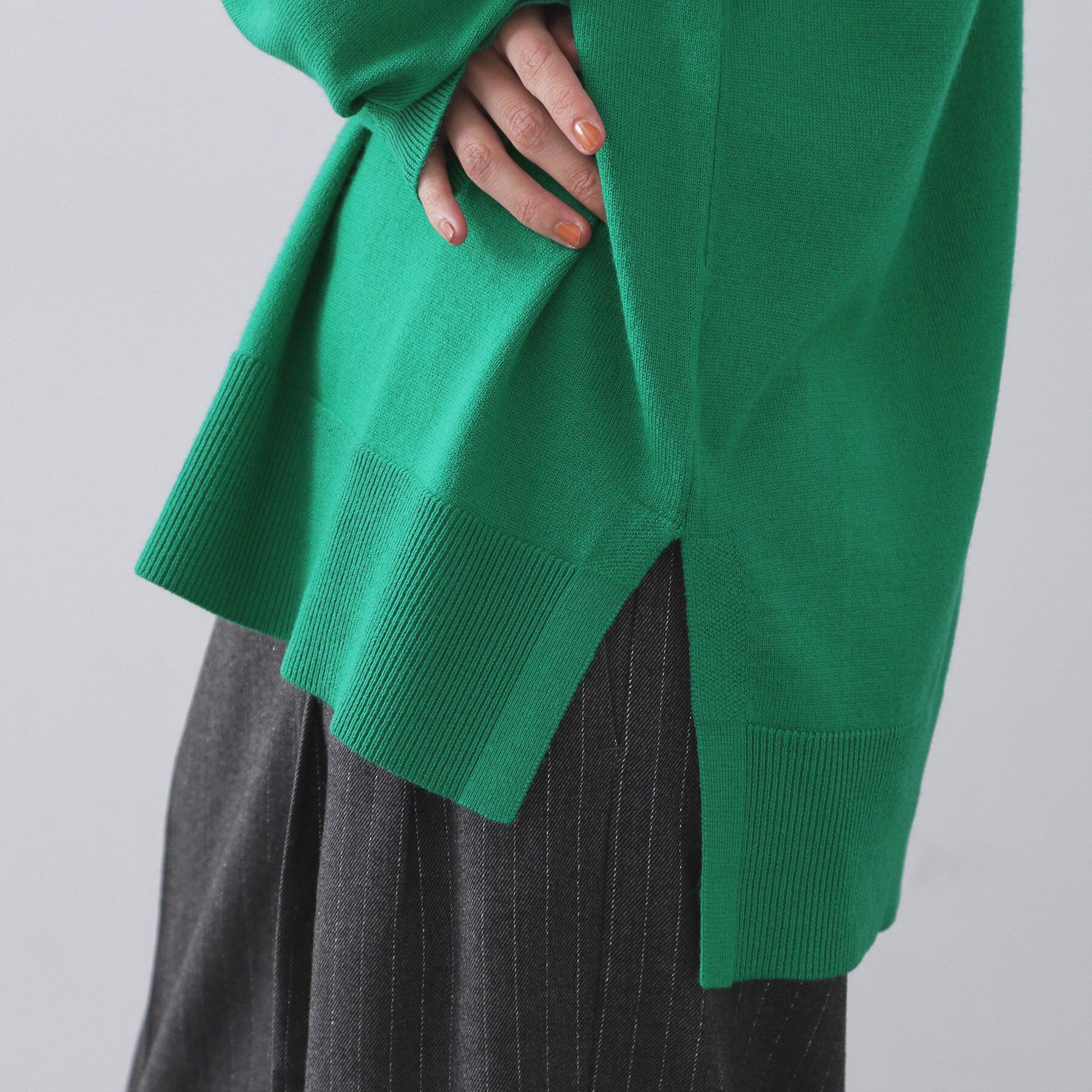 OPAQUE.CLIP「Vネックニット/エクストラファインメリノウール【THEシリーズ/洗濯機OK】」|ニット・セーター|