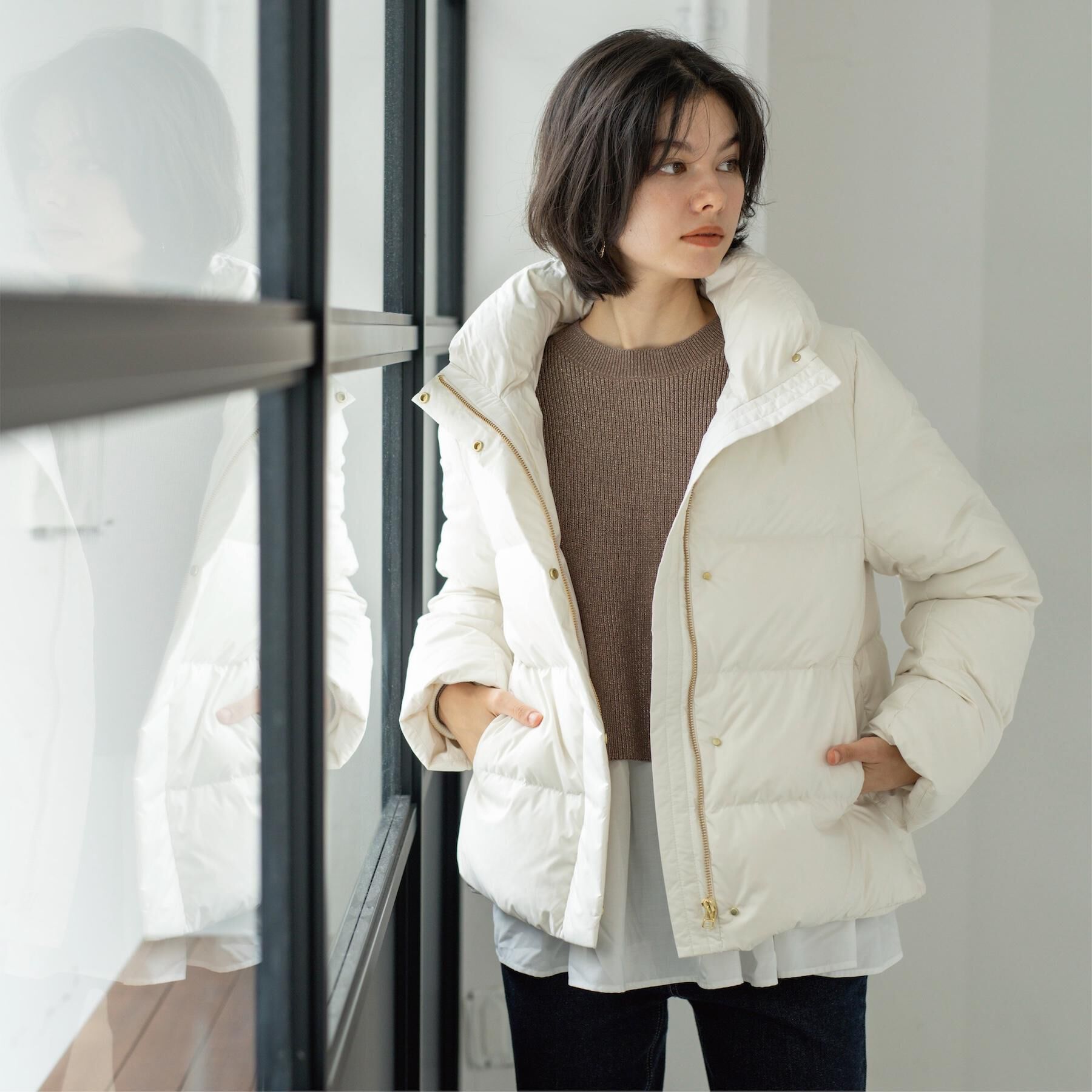 OPAQUE.CLIP「撥水ショートダウン【防風/抗菌防臭/洗濯機洗い可】《SS～LL》」|ダウン|