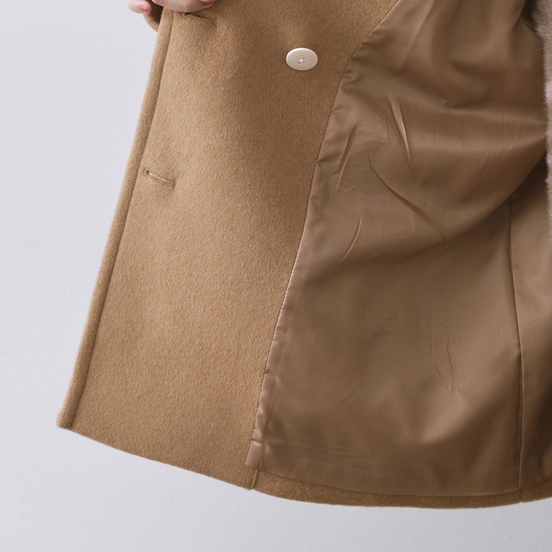 OPAQUE.CLIP「カシミヤブレンドウールミドルピーコート」|ピーコート|