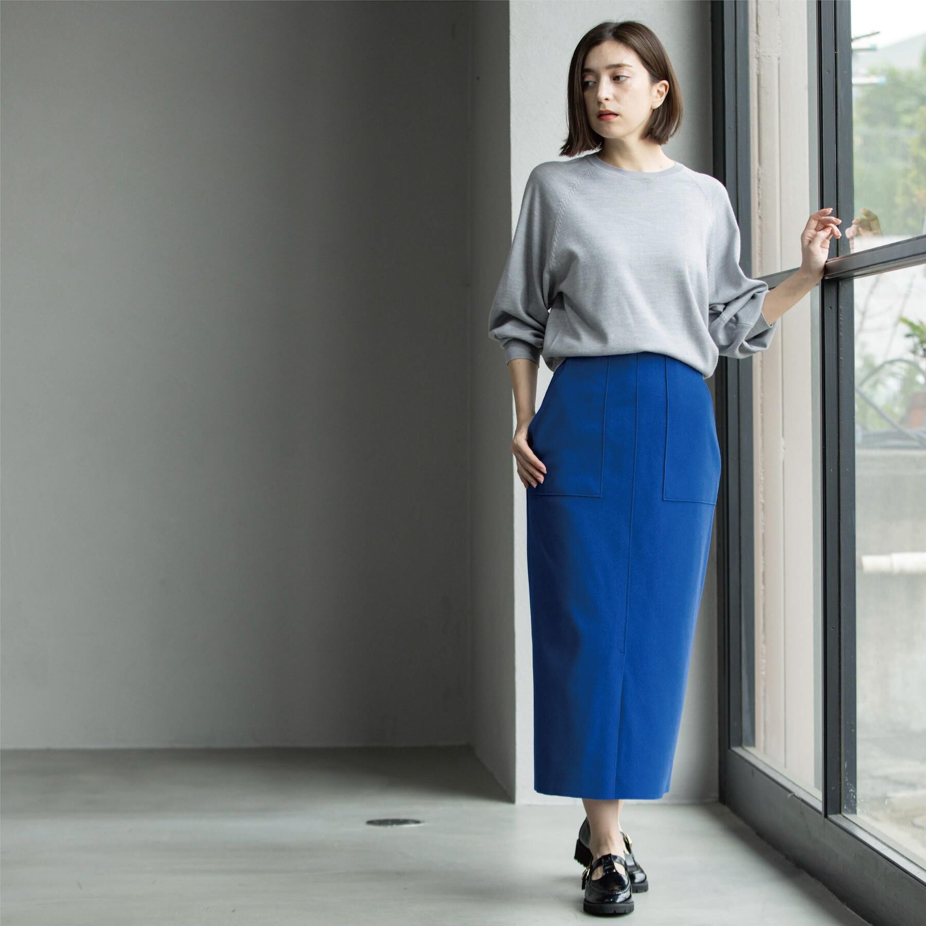 OPAQUE.CLIP「ウールライクタイトスカート【洗濯機洗い可】《8col》」|スカート|