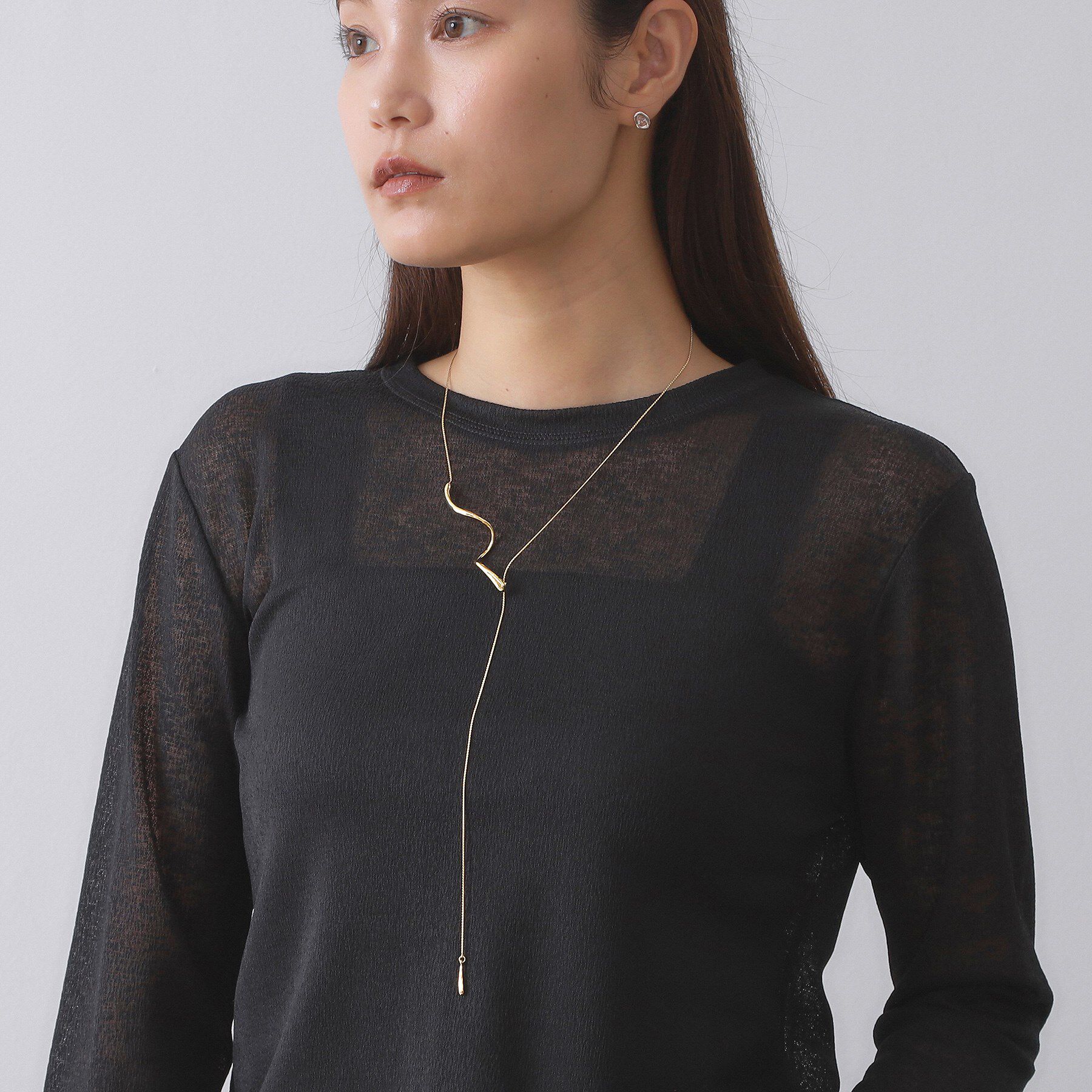 OPAQUE.CLIP「ひねりメタルバースライドネックレス」|ネックレス|