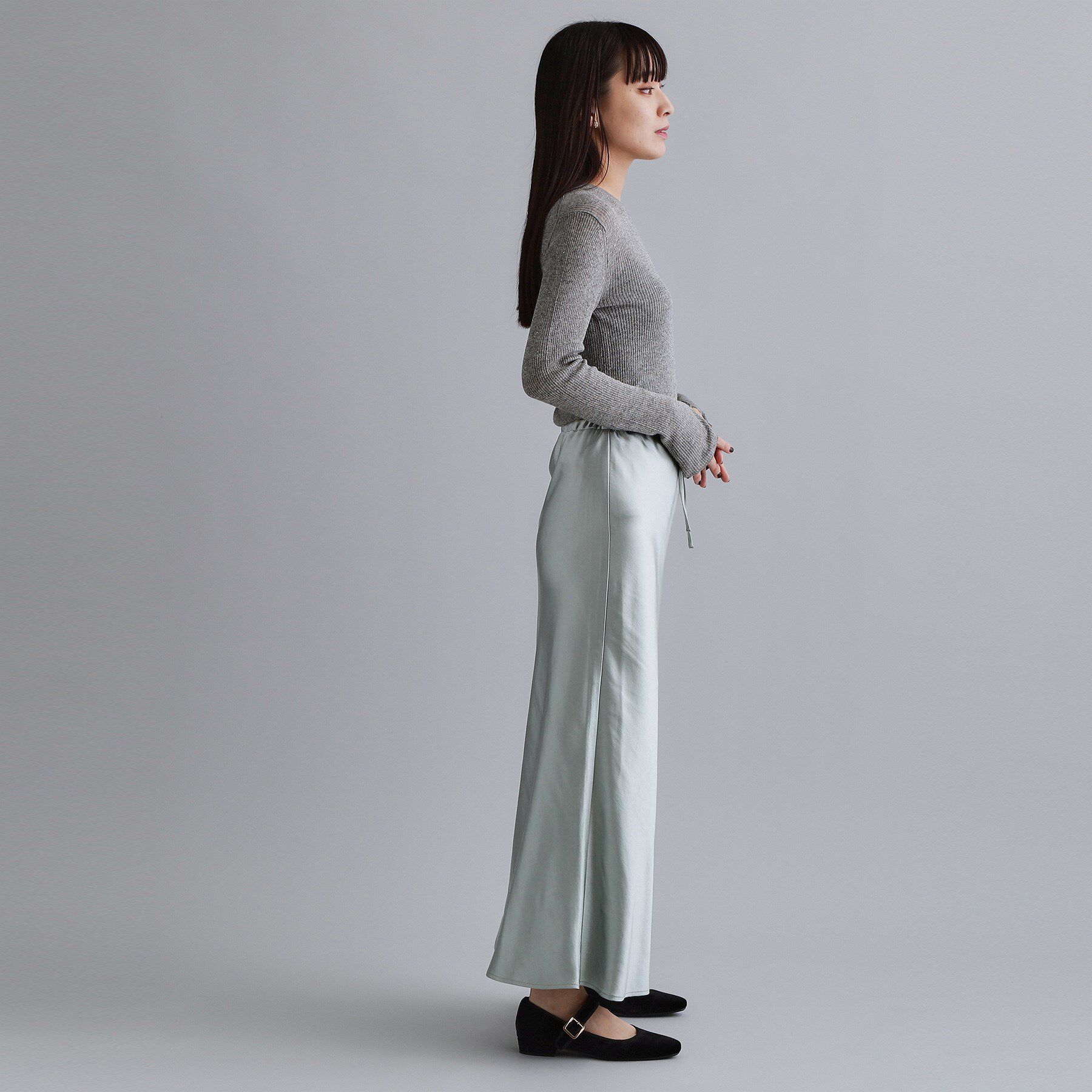 OPAQUE.CLIP「【es】ラメスパンコールリブニット【洗える】」|ニット・セーター|