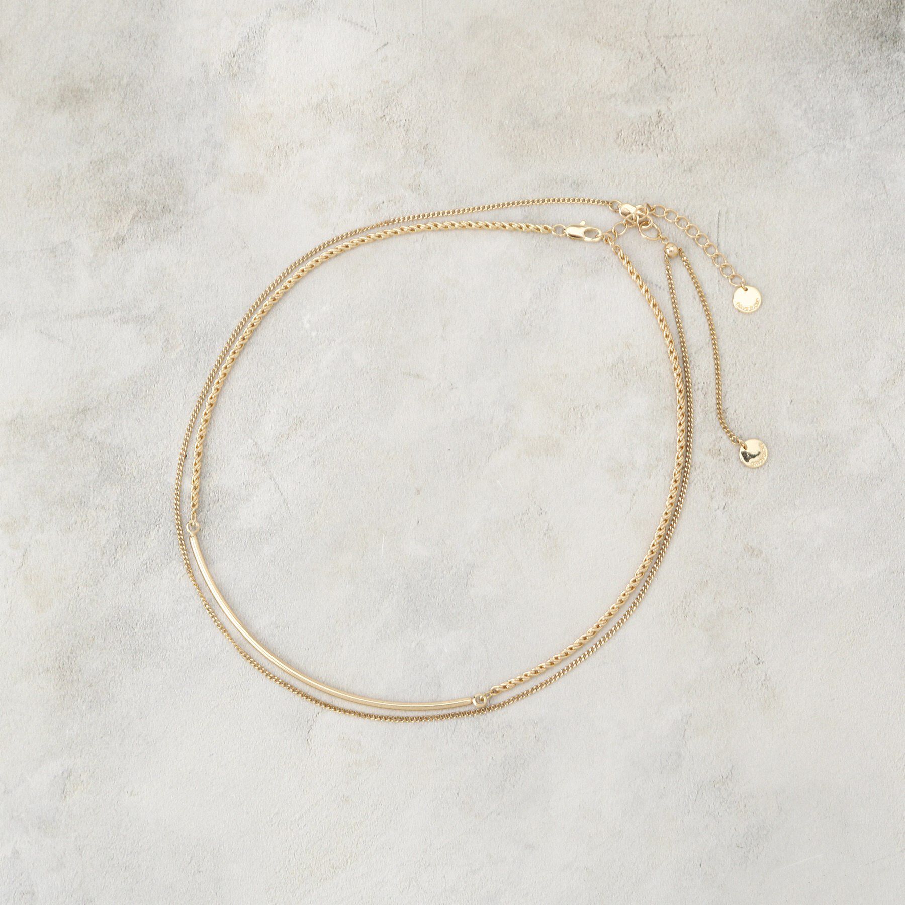 OPAQUE.CLIP「【2SET】チェーンバー2連ネックレス」|ネックレス|