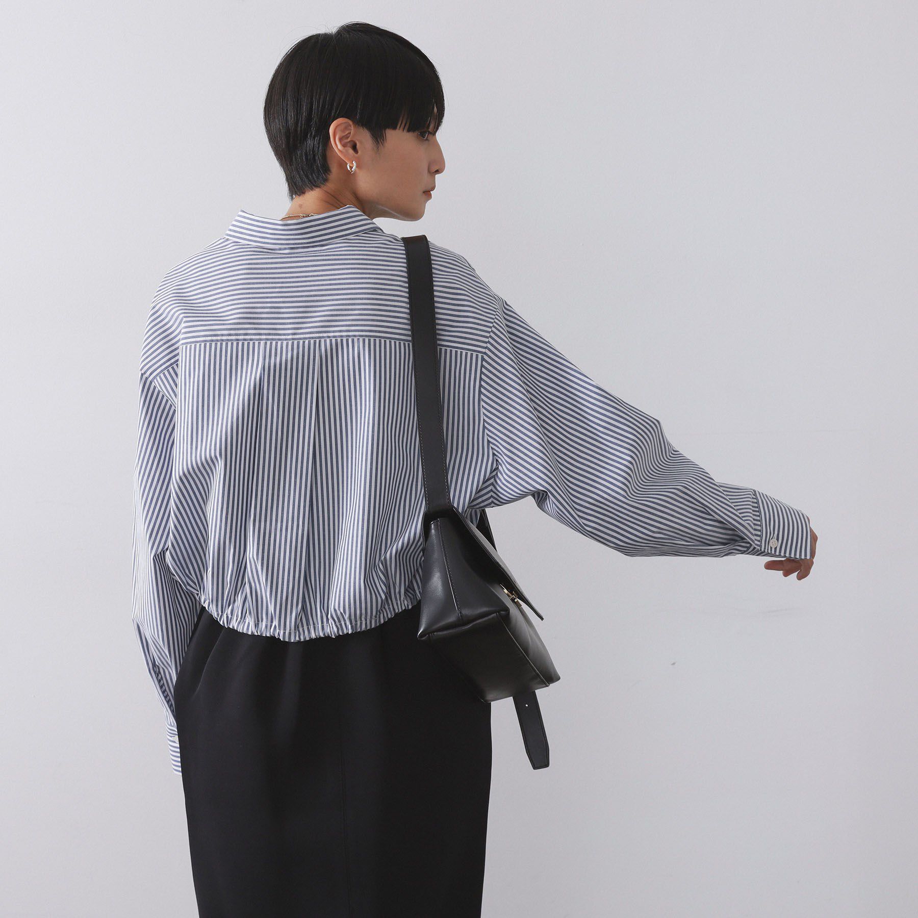 OPAQUE.CLIP「ドロストヘムショートシャツ【洗濯機OK】」|シャツ・ブラウス|