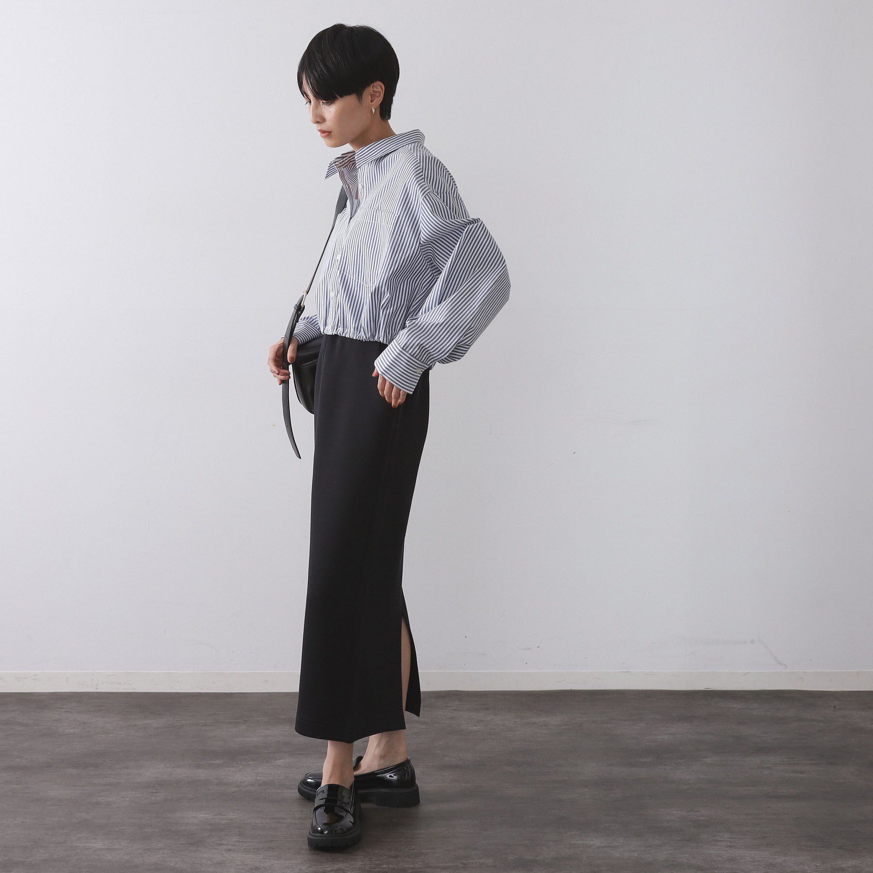 OPAQUE.CLIP「ドロストヘムショートシャツ【洗濯機OK】」|シャツ・ブラウス|