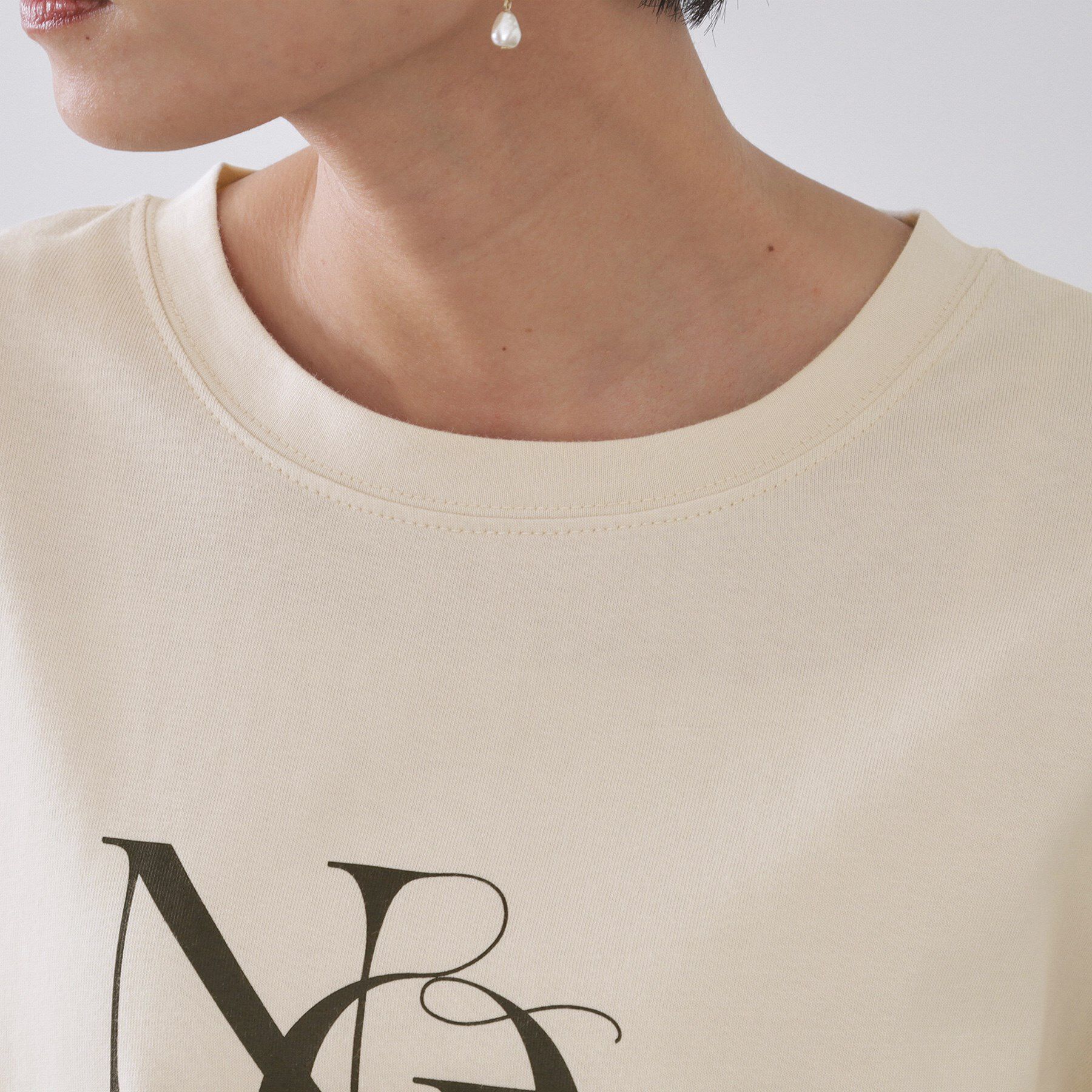 OPAQUE.CLIP「ロングロゴTシャツ【洗濯機OK】」|Tシャツ・カットソー|