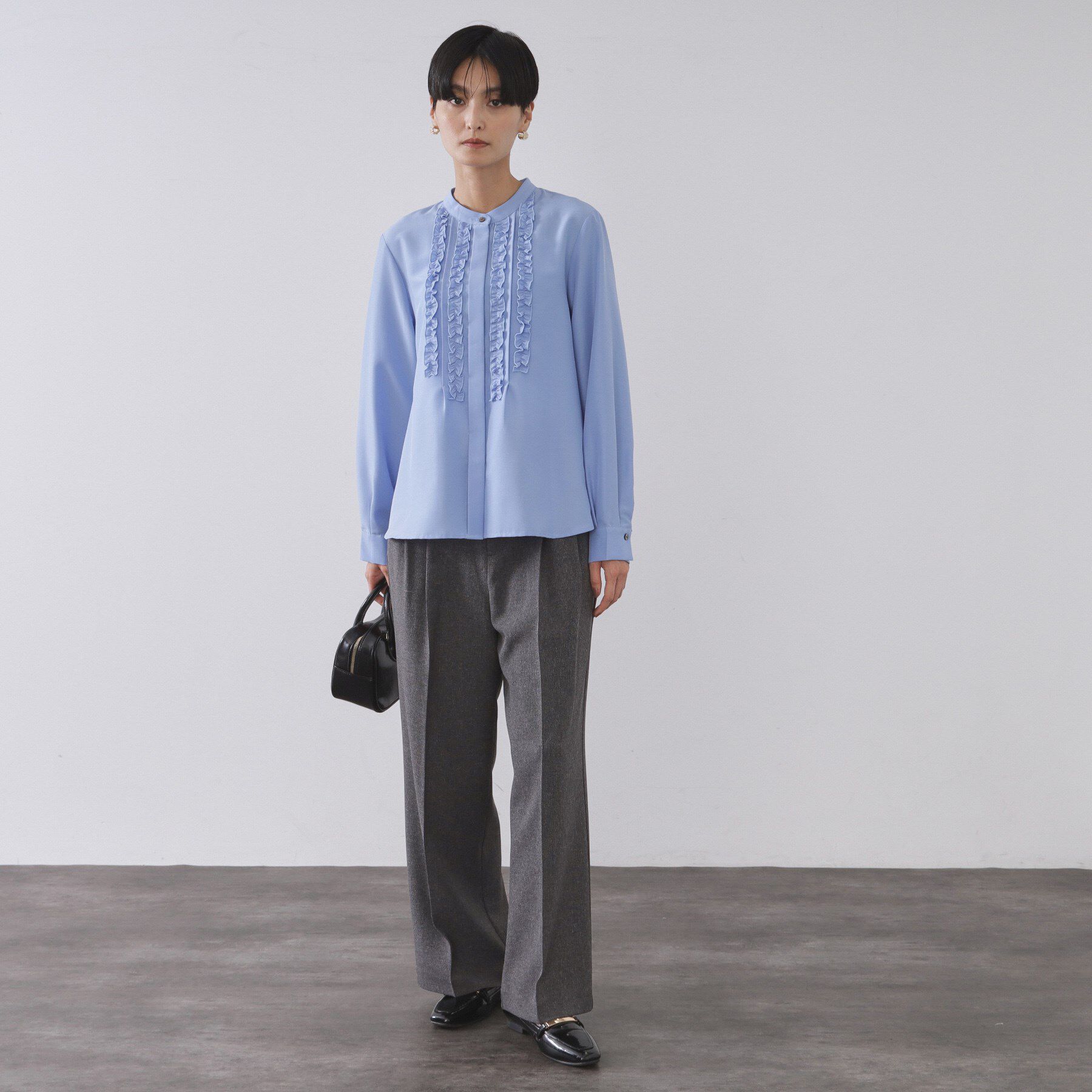 OPAQUE.CLIP「フロントフリルブラウス【洗濯機OK】」|シャツ・ブラウス|