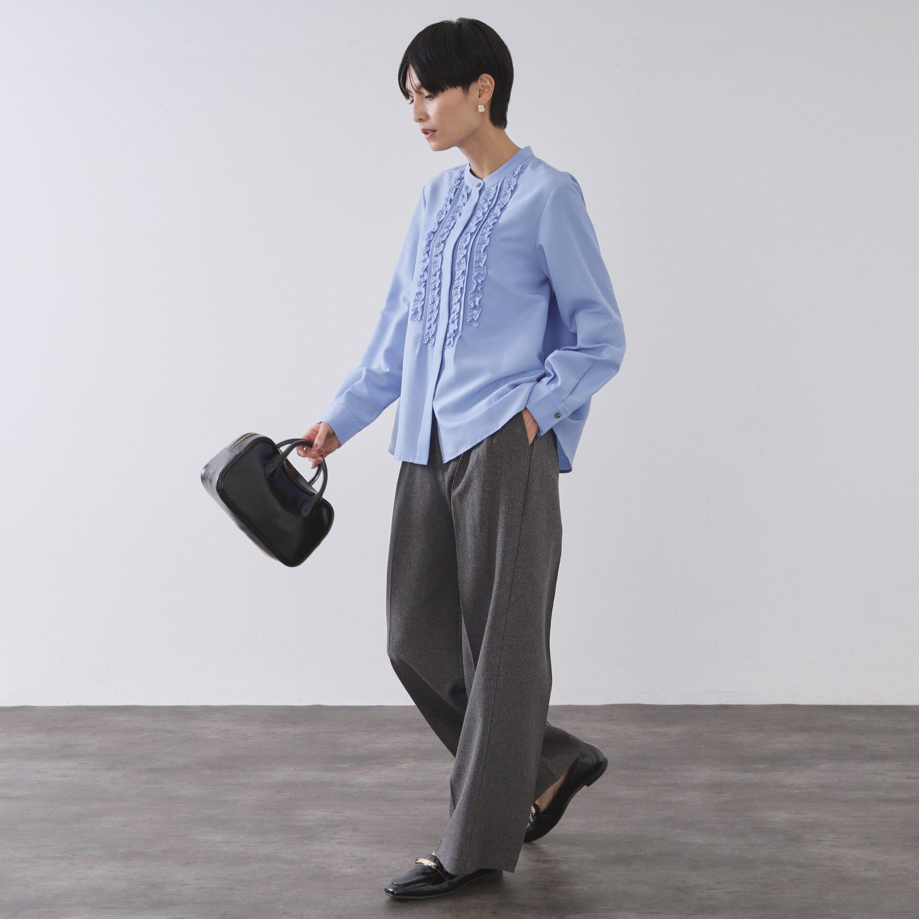 OPAQUE.CLIP「フロントフリルブラウス【洗濯機OK】」|シャツ・ブラウス|