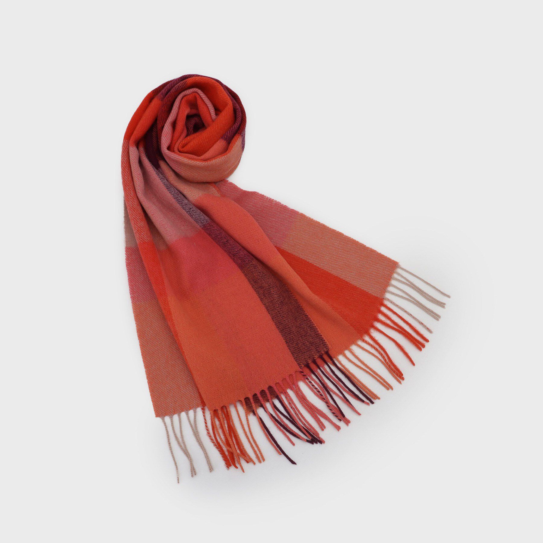 OPAQUE.CLIP「ウール100％マフラー【12col/洗える】」|ストール|レッド(262)