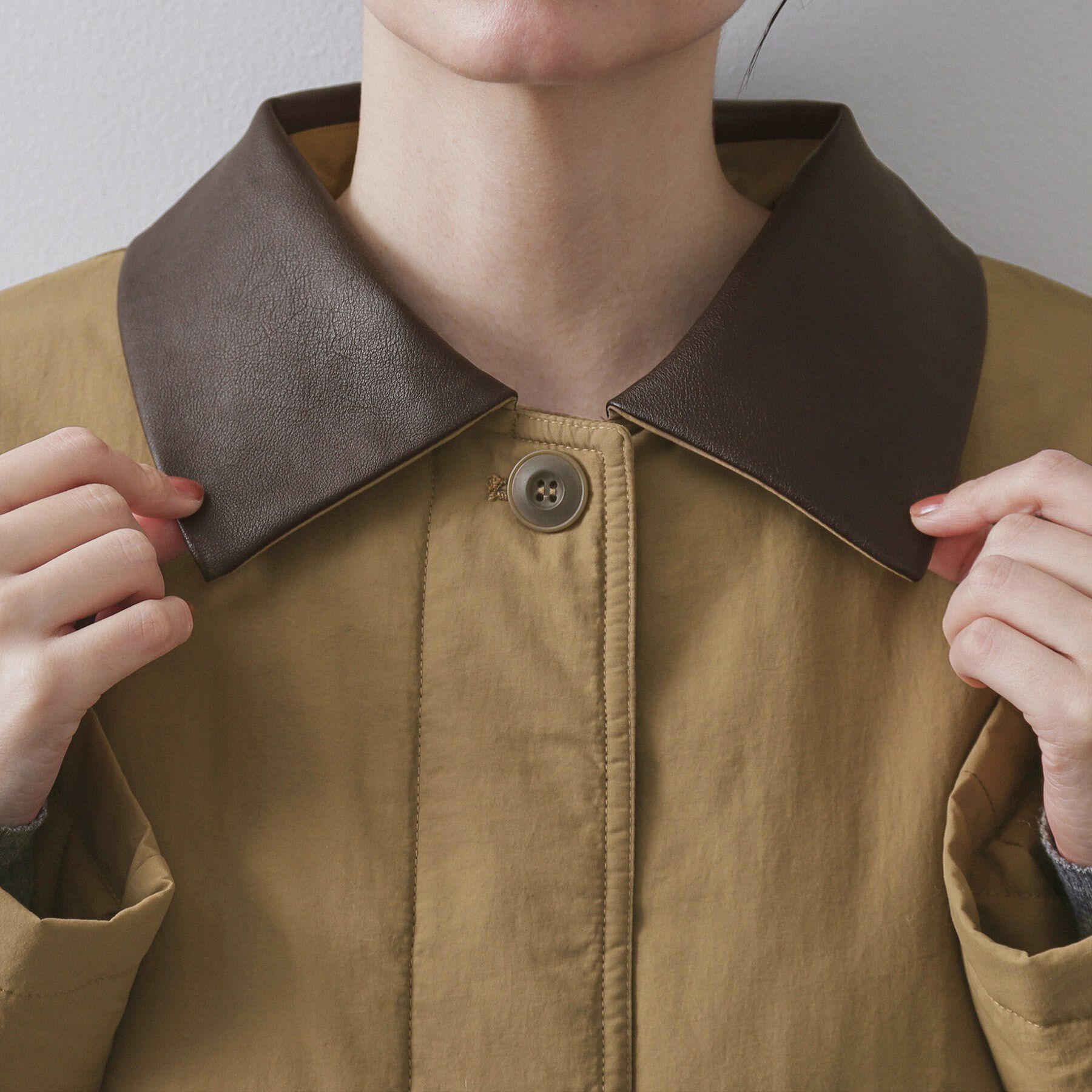 OPAQUE.CLIP「《CLASSY掲載》ステンカラー中綿コート【洗濯機OK】」|ステンカラーコート|