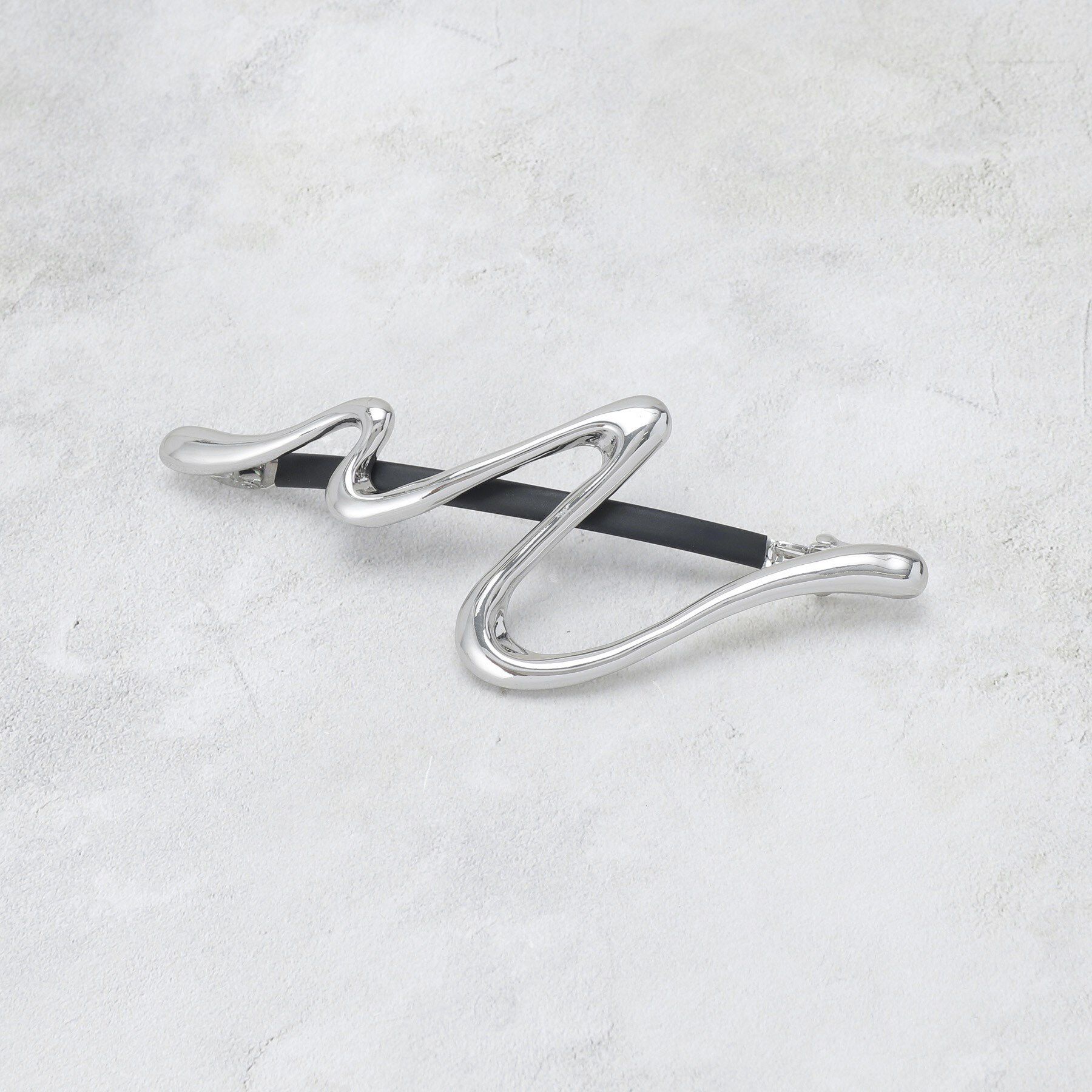 OPAQUE.CLIP「ニュアンスデザイン メタルバレッタ」|その他|シルバー(006)