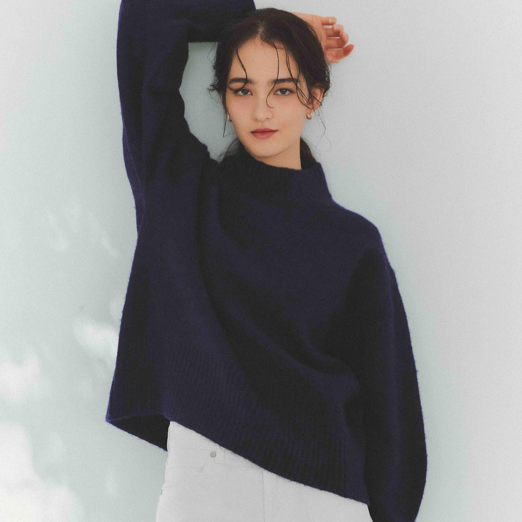 OPAQUE.CLIP「ふわふわハイネックニット【洗濯機OK】」|ニット・セーター|