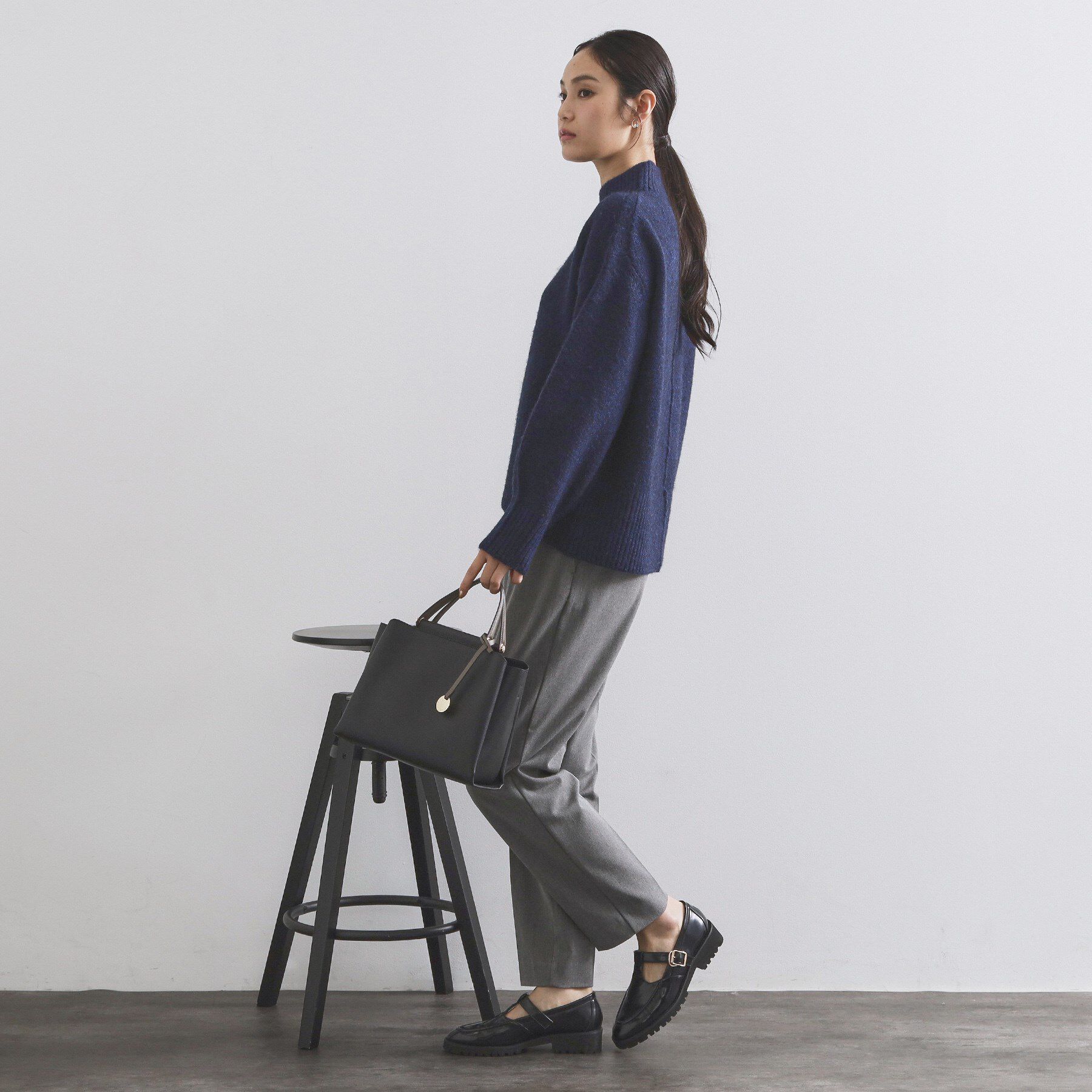 OPAQUE.CLIP「ふわふわハイネックニット【洗濯機OK】」|ニット・セーター|