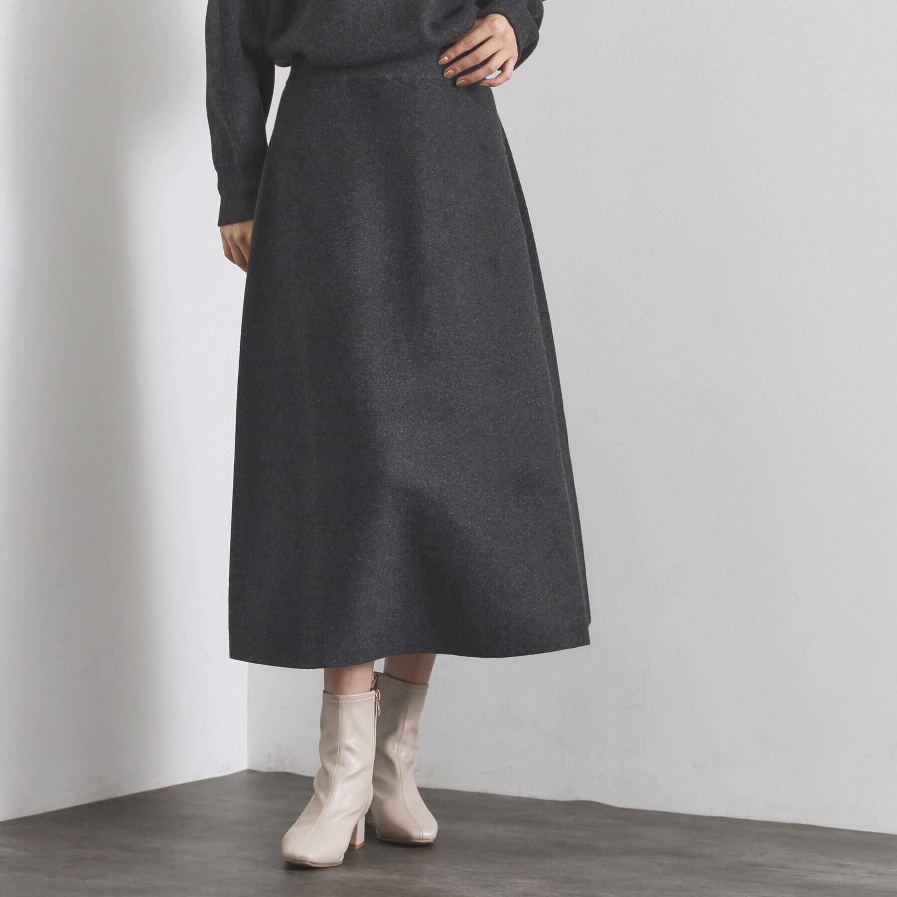 OPAQUE.CLIP「ニットフレアスカート/セットアップ対応【洗濯機OK】」|スカート|