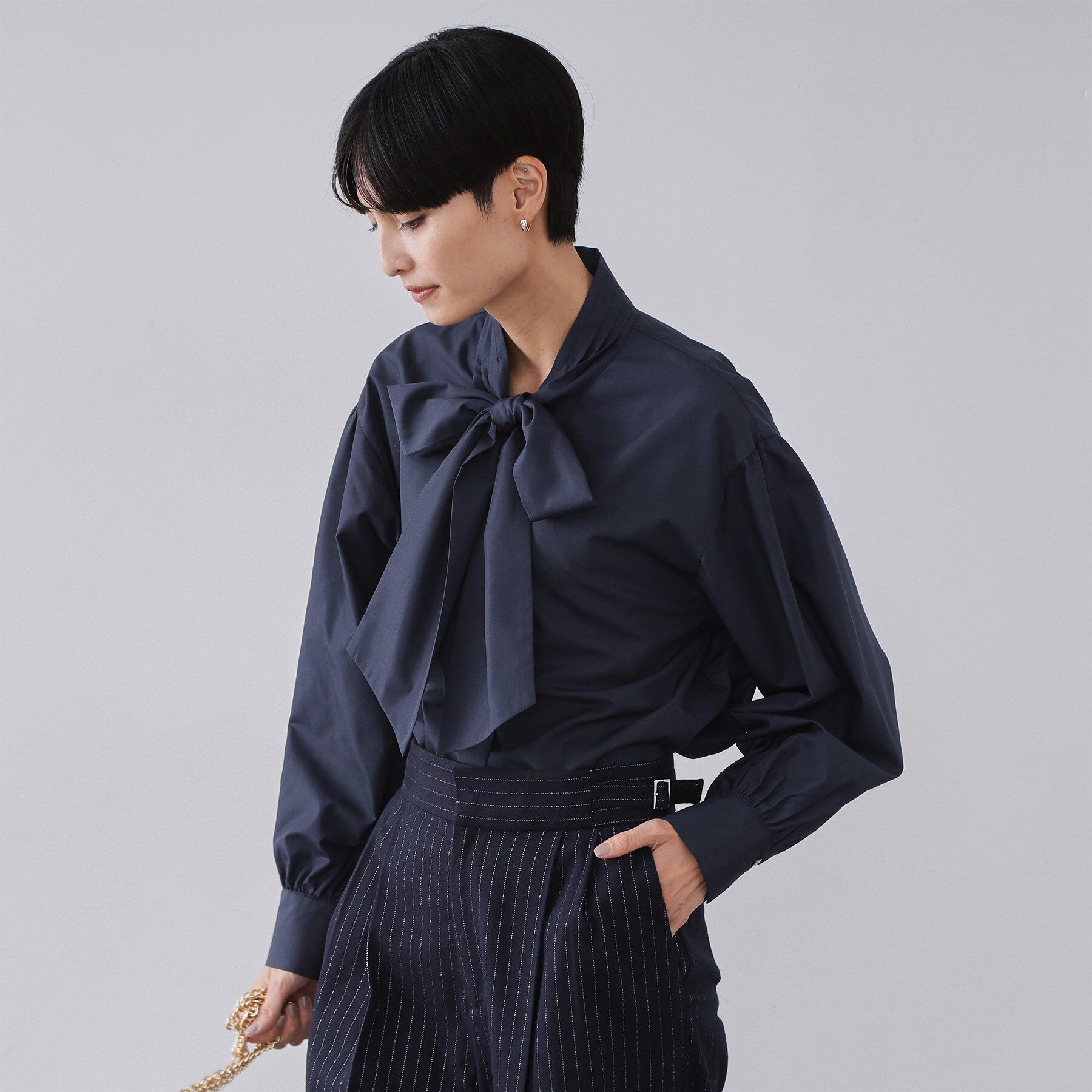 OPAQUE.CLIP「ボウタイブラウス【洗濯機OK】」|シャツ・ブラウス|