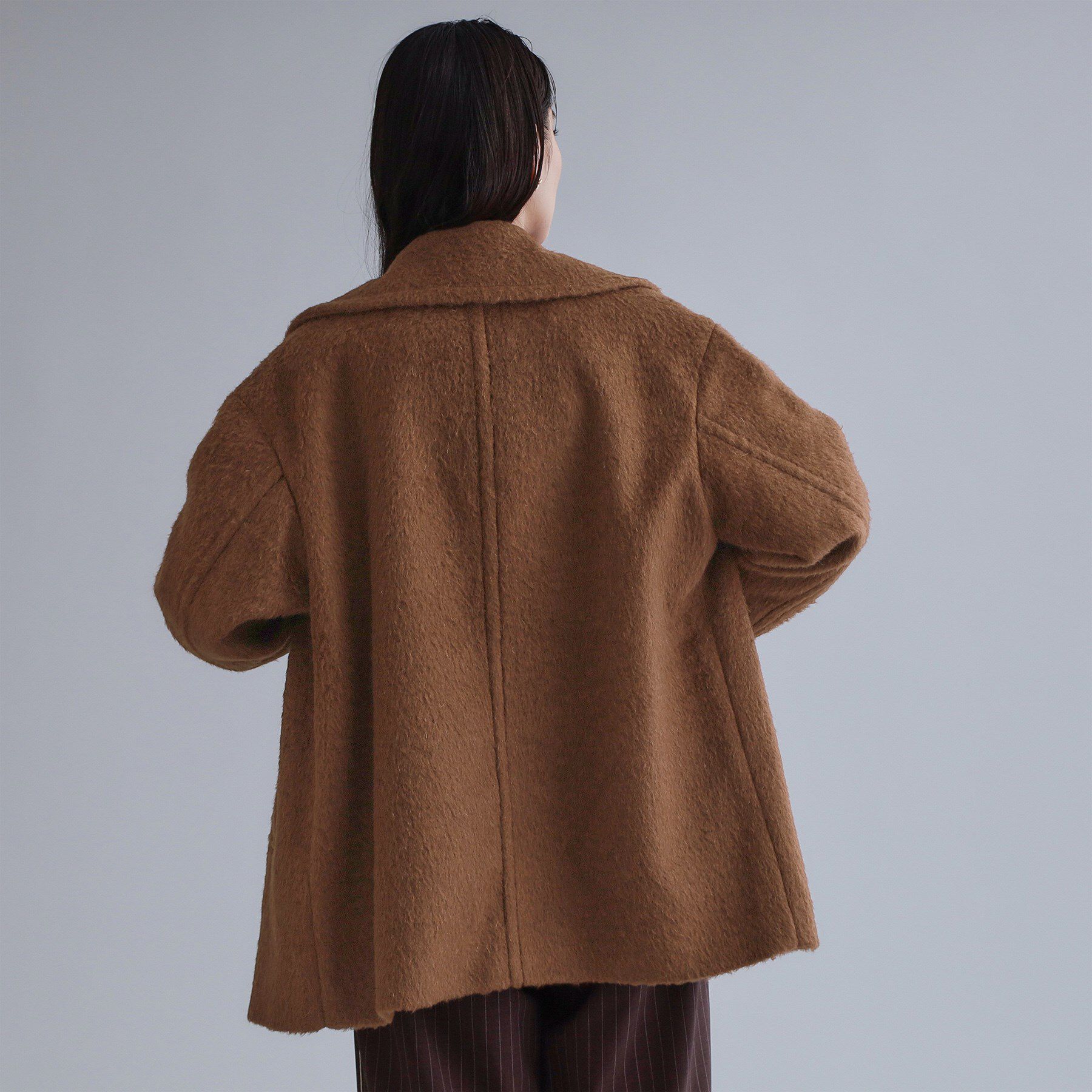 OPAQUE.CLIP「【es】《Mapel／マペル》シャギーミドルコート」|チェスターコート|