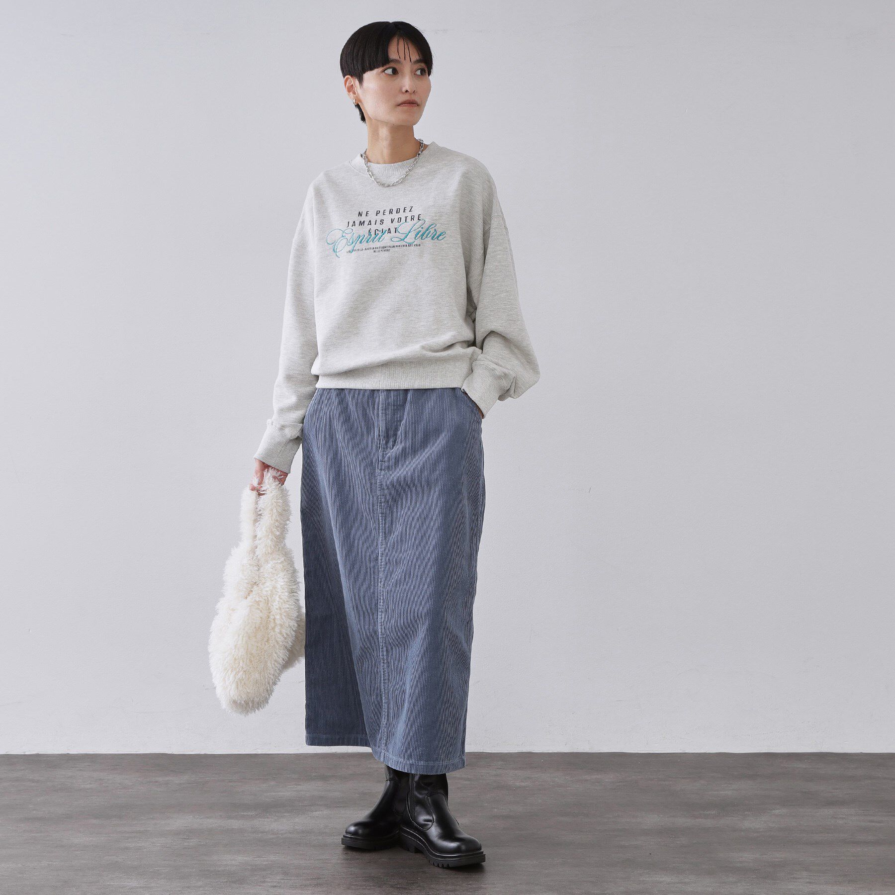 OPAQUE.CLIP「裏毛プリント刺繍ロゴ【洗濯機OK】」|パーカー|