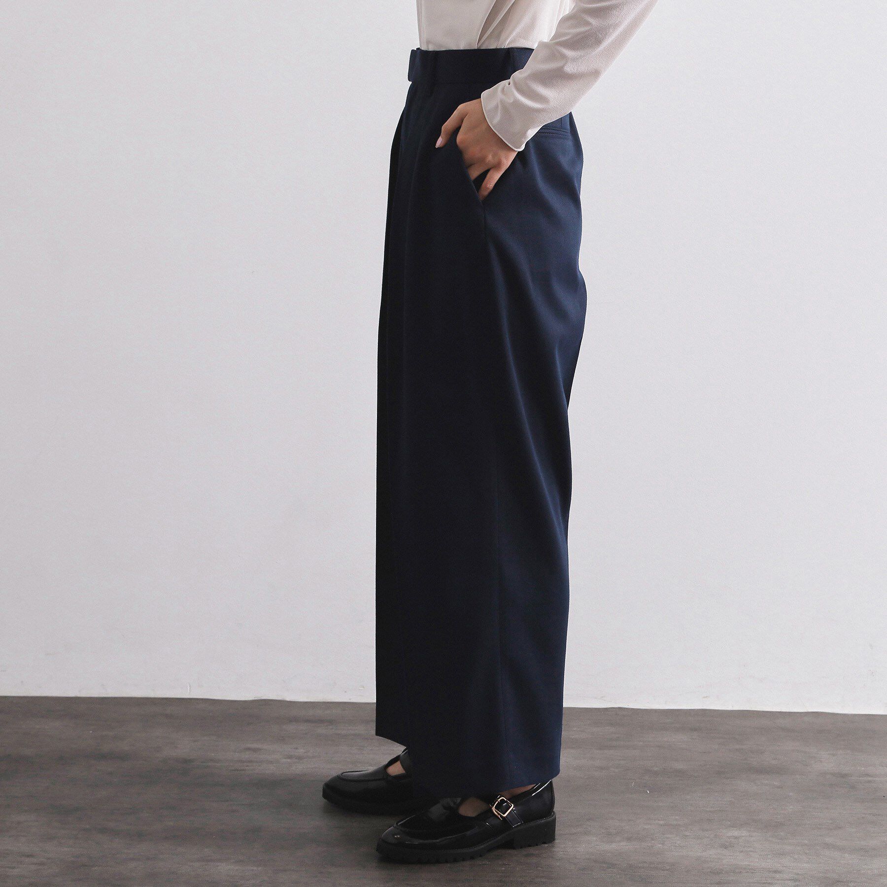 OPAQUE.CLIP「カルゼタックワイドパンツ【洗濯機OK】」|その他|