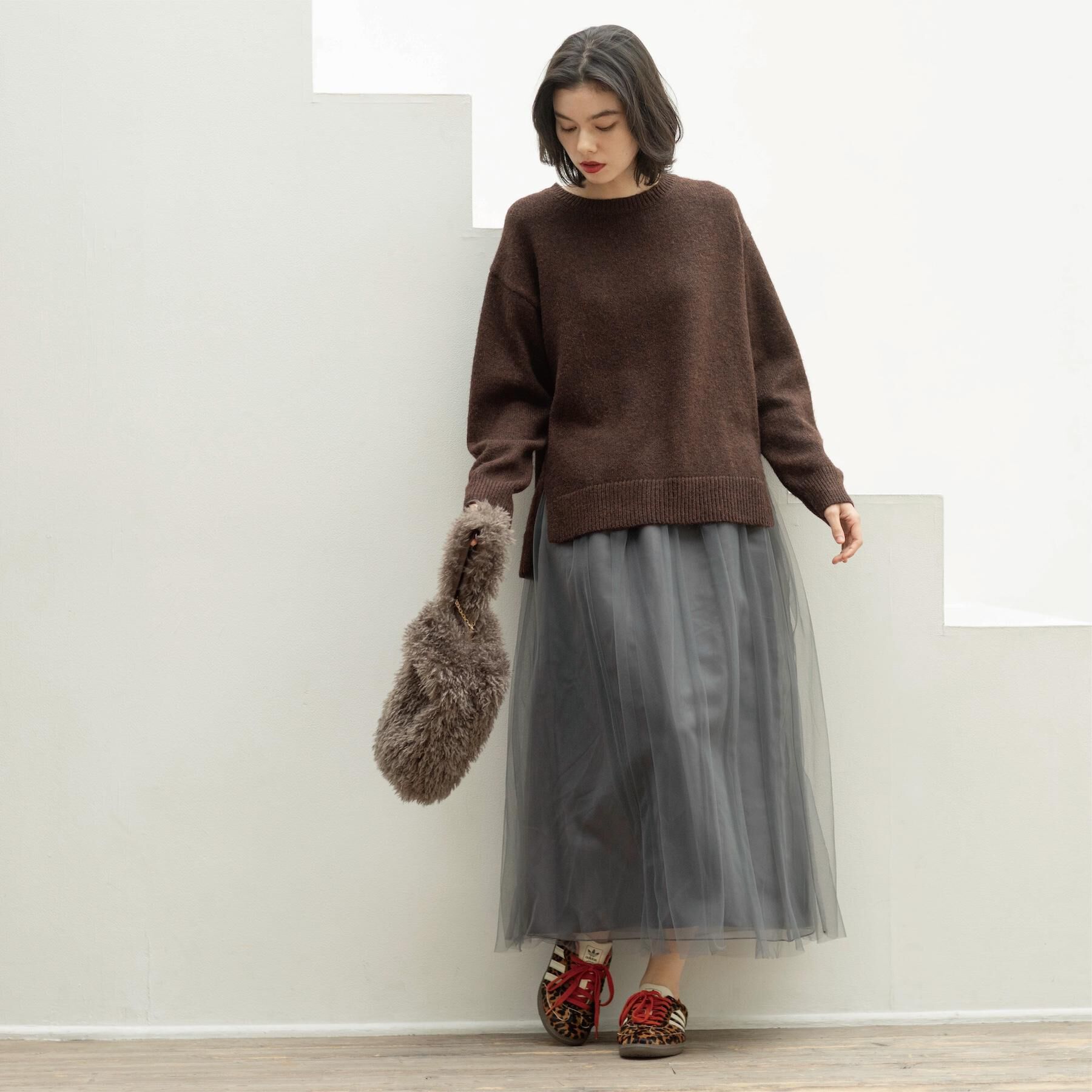 OPAQUE.CLIP「チュールイージーギャザースカート【洗濯機OK】」|スカート|