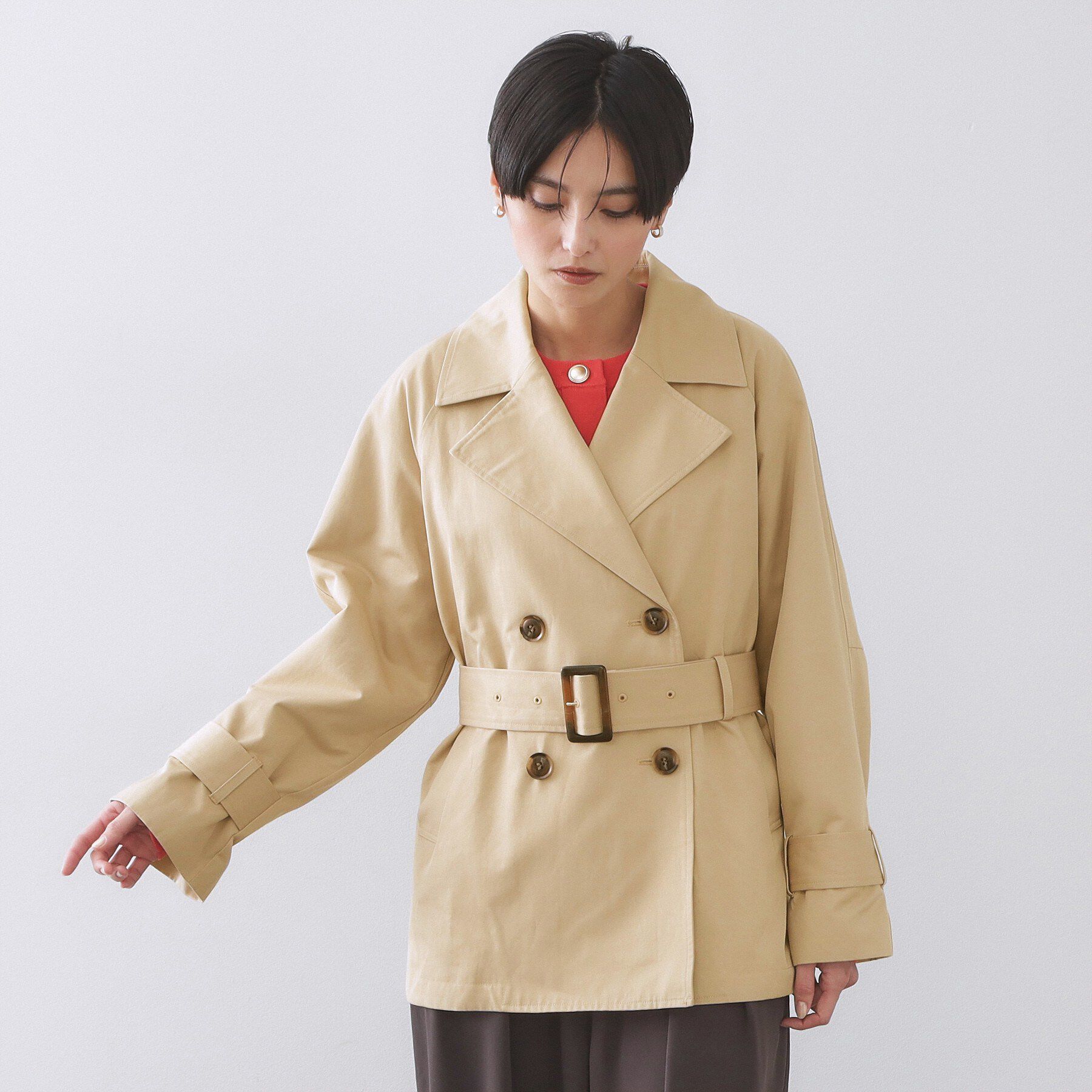 OPAQUE.CLIP「ミドルトレンチコート【洗濯機OK】」|トレンチコート|