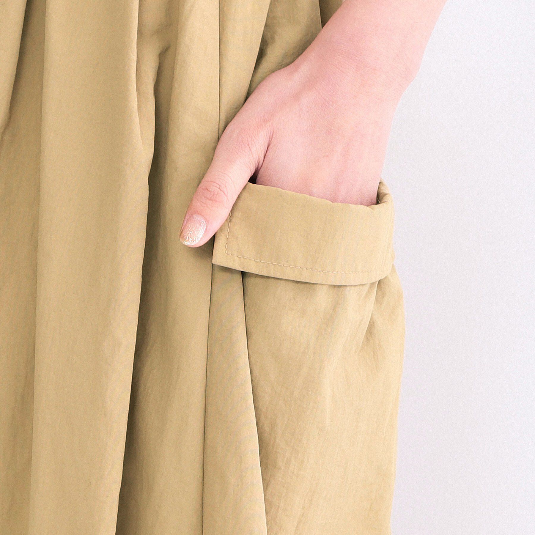 OPAQUE.CLIP「サイドポケットギャザースカート【洗濯機OK】」|スカート|