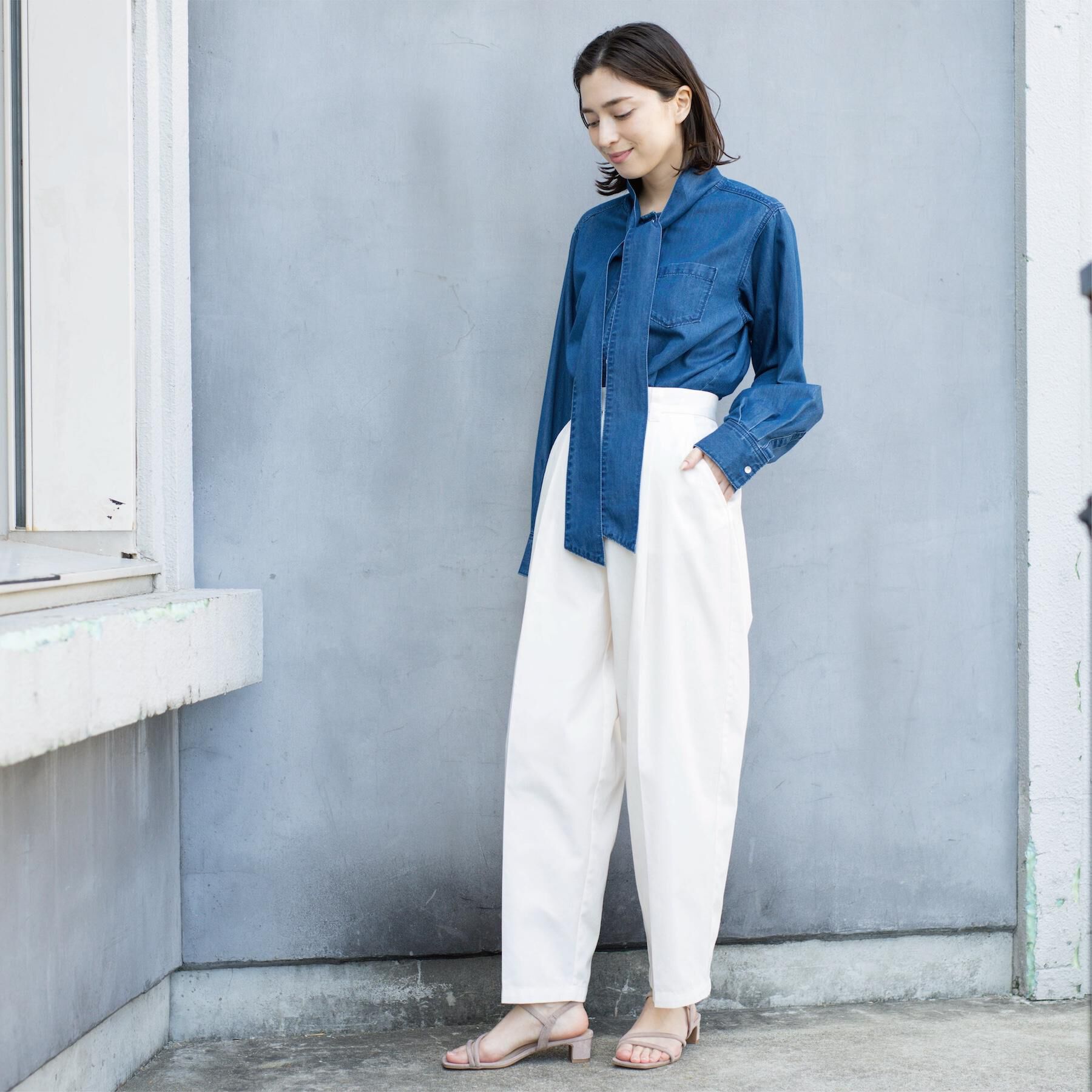 OPAQUE.CLIP「バレルレッグチノパンツ【洗濯機OK】」|その他|