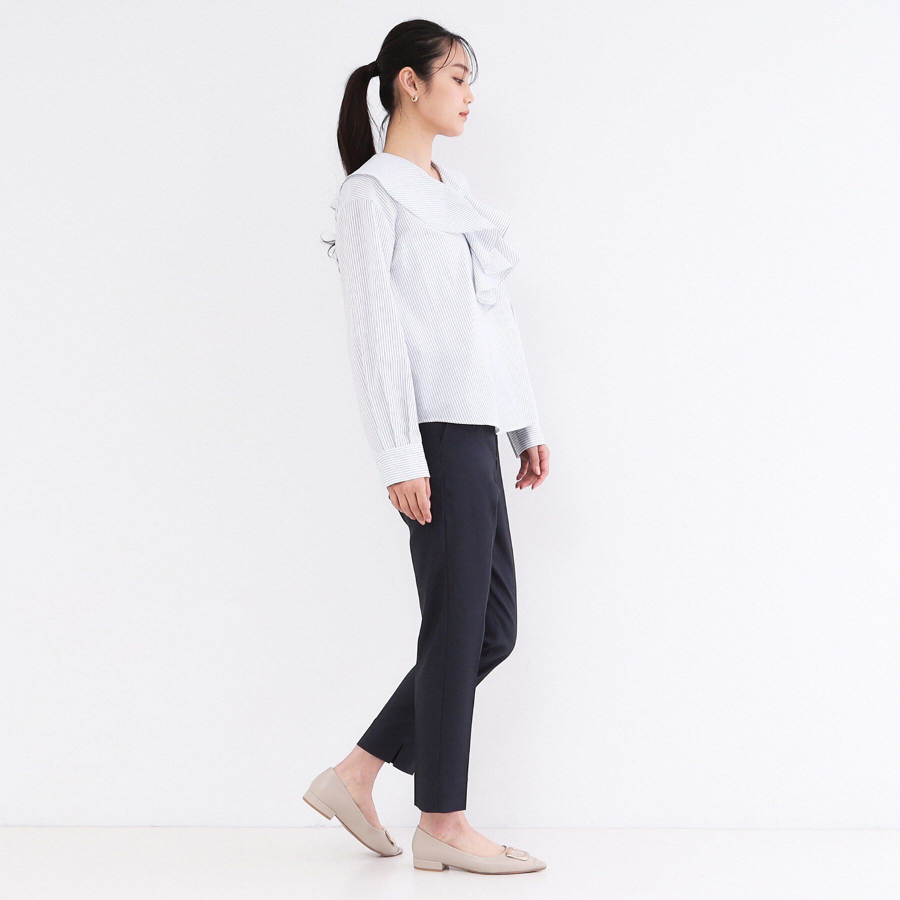 OPAQUE.CLIP「フロントフリルブラウス【洗濯機OK】」|シャツ・ブラウス|