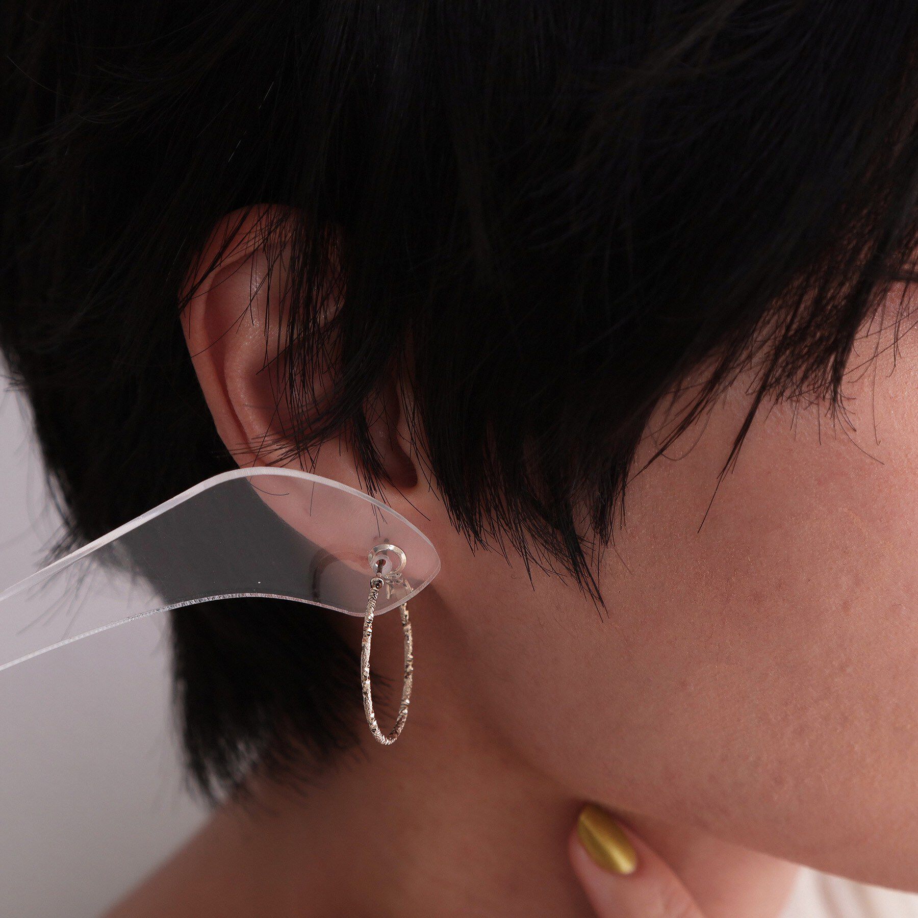 OPAQUE.CLIP「表面デザイン フープピアス」|ピアス|