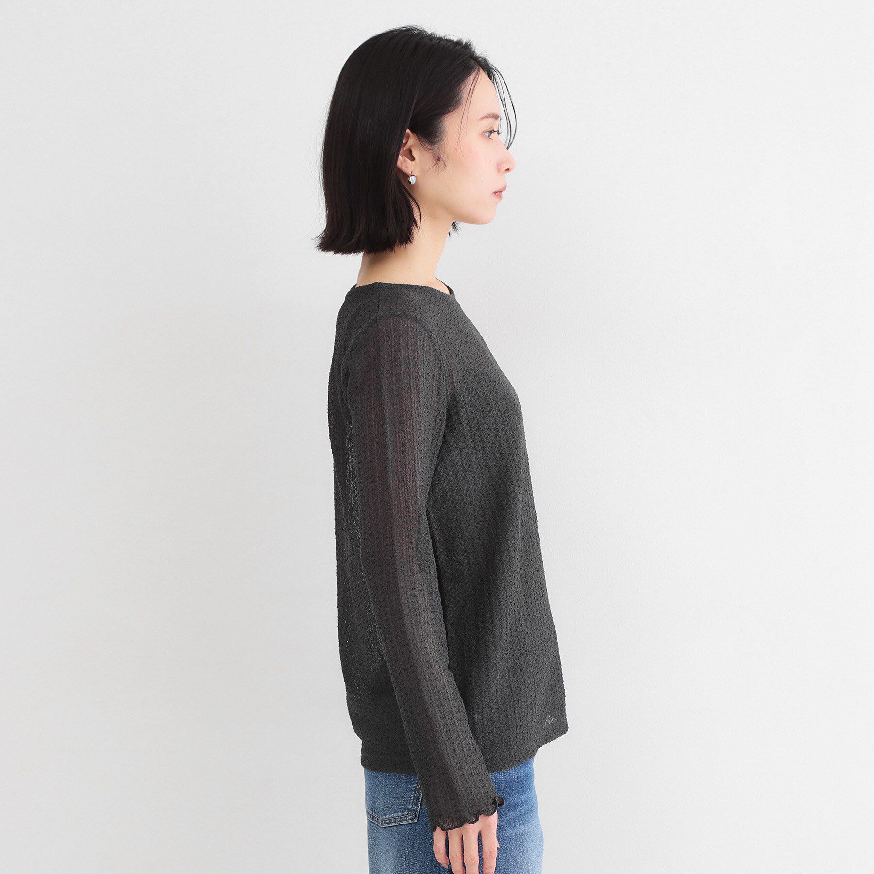 OPAQUE.CLIP「ラッセルレーストップス【洗濯機OK】」|Tシャツ・カットソー|