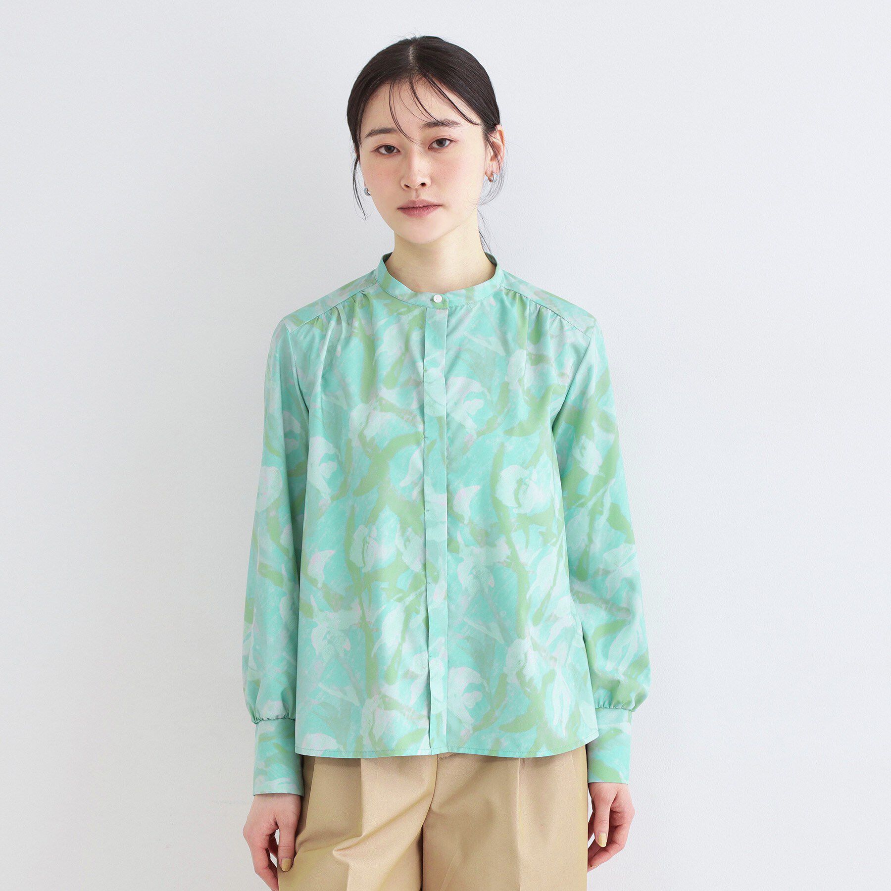 OPAQUE.CLIP「アート柄プリントブラウス【洗濯機OK】」|シャツ・ブラウス|